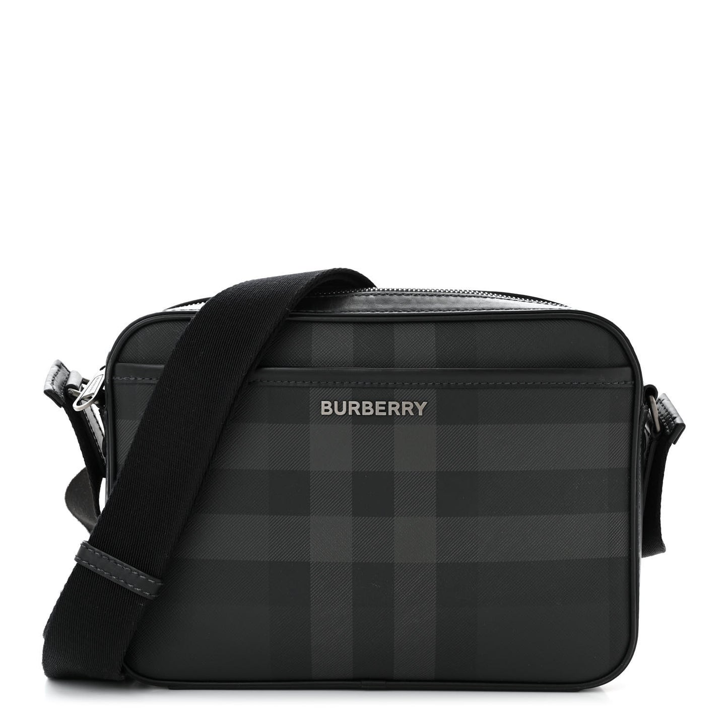 Check Messenger Bag Black