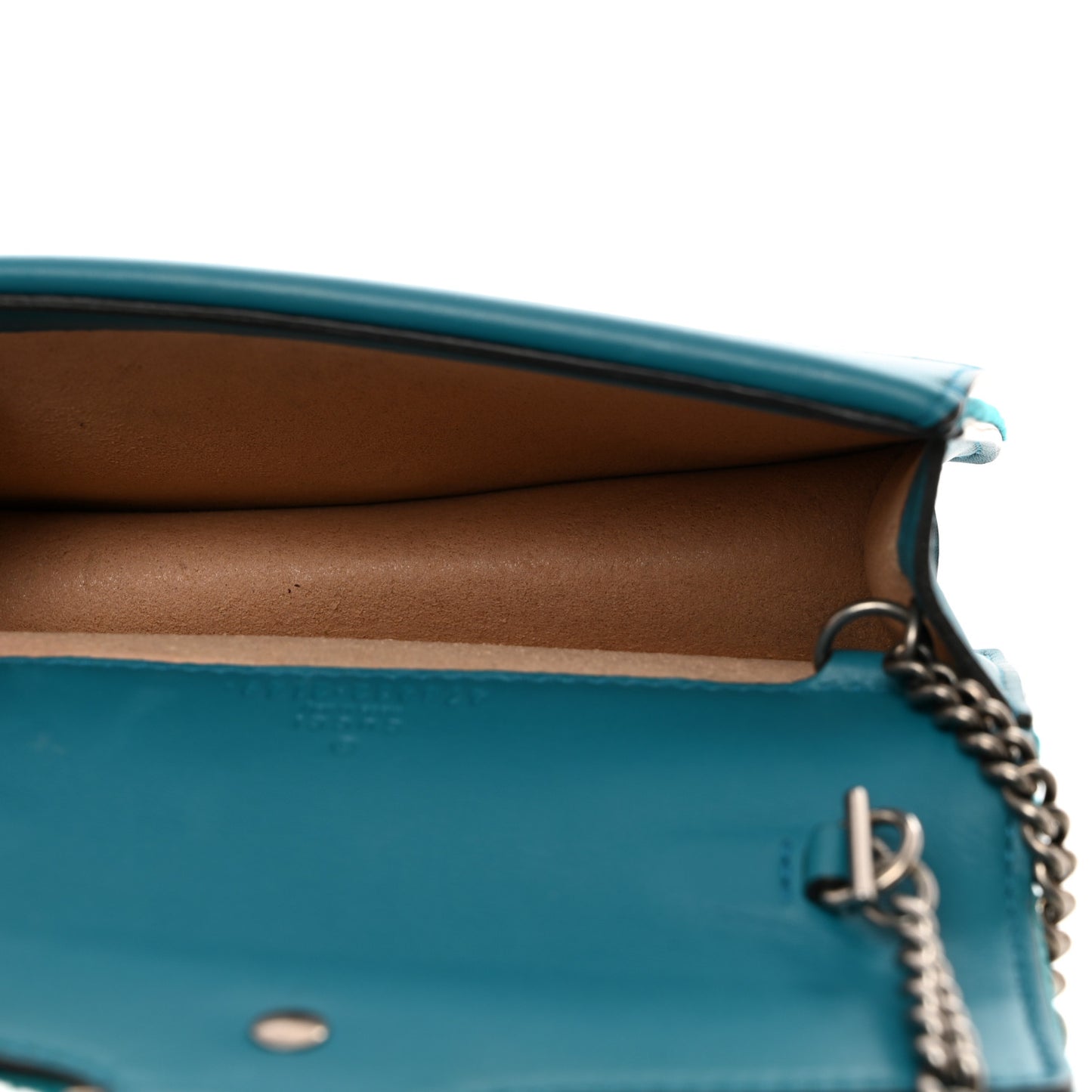 Velvet Super Mini Dionysus Shoulder Bag Pavone Cyan
