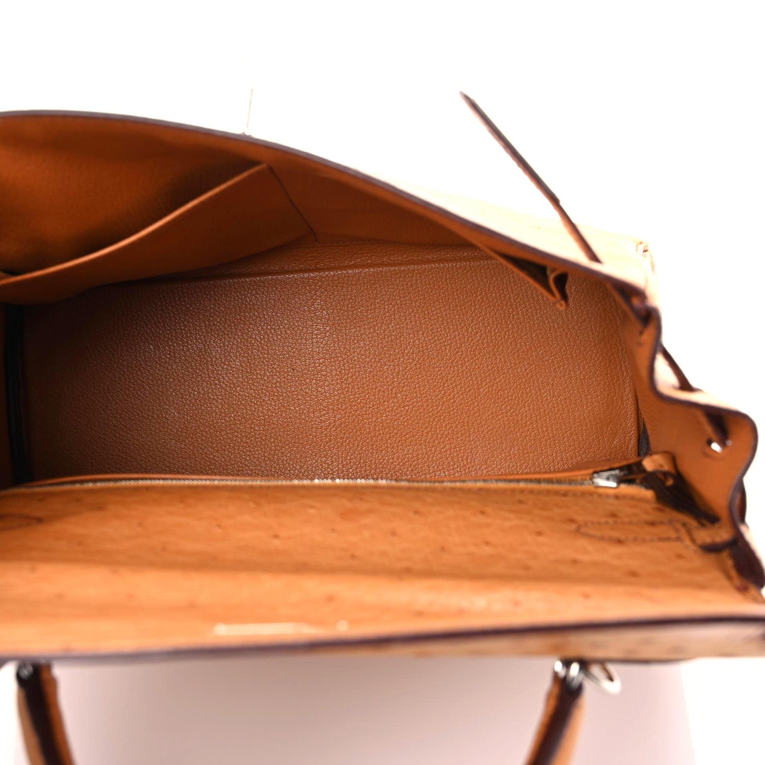 Hermes Ostrich Kelly Retourne 32 Gold 10 of 18
