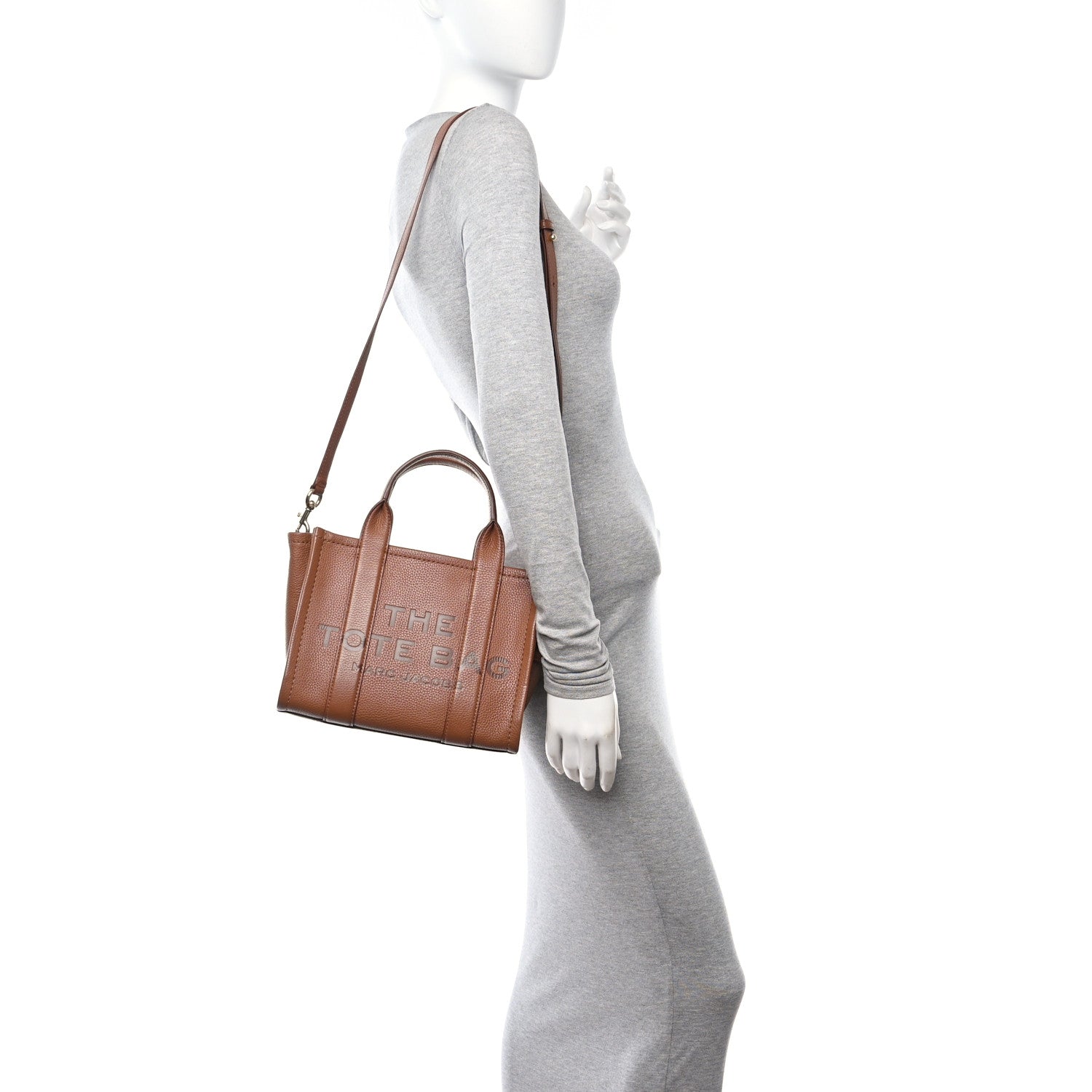 Marc Jacobs Grained Calfskin Small The Tote Bag Argan Oil 2 of 11