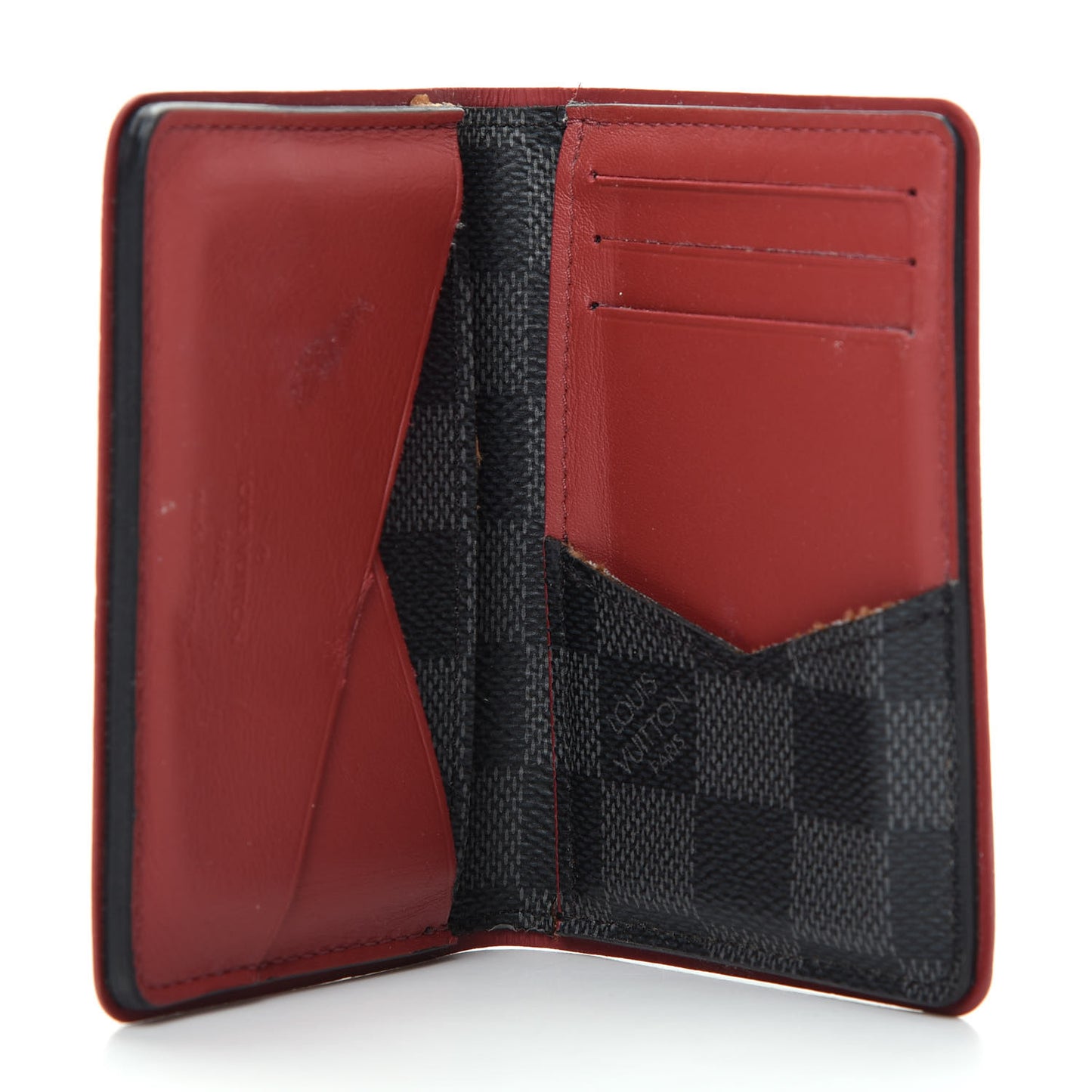 Damier Graphite Pocket Organizer Bordeaux