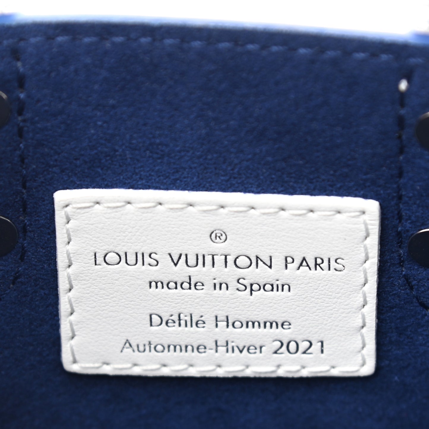 Calfskin Everyday LV Sac Plat XS Blue