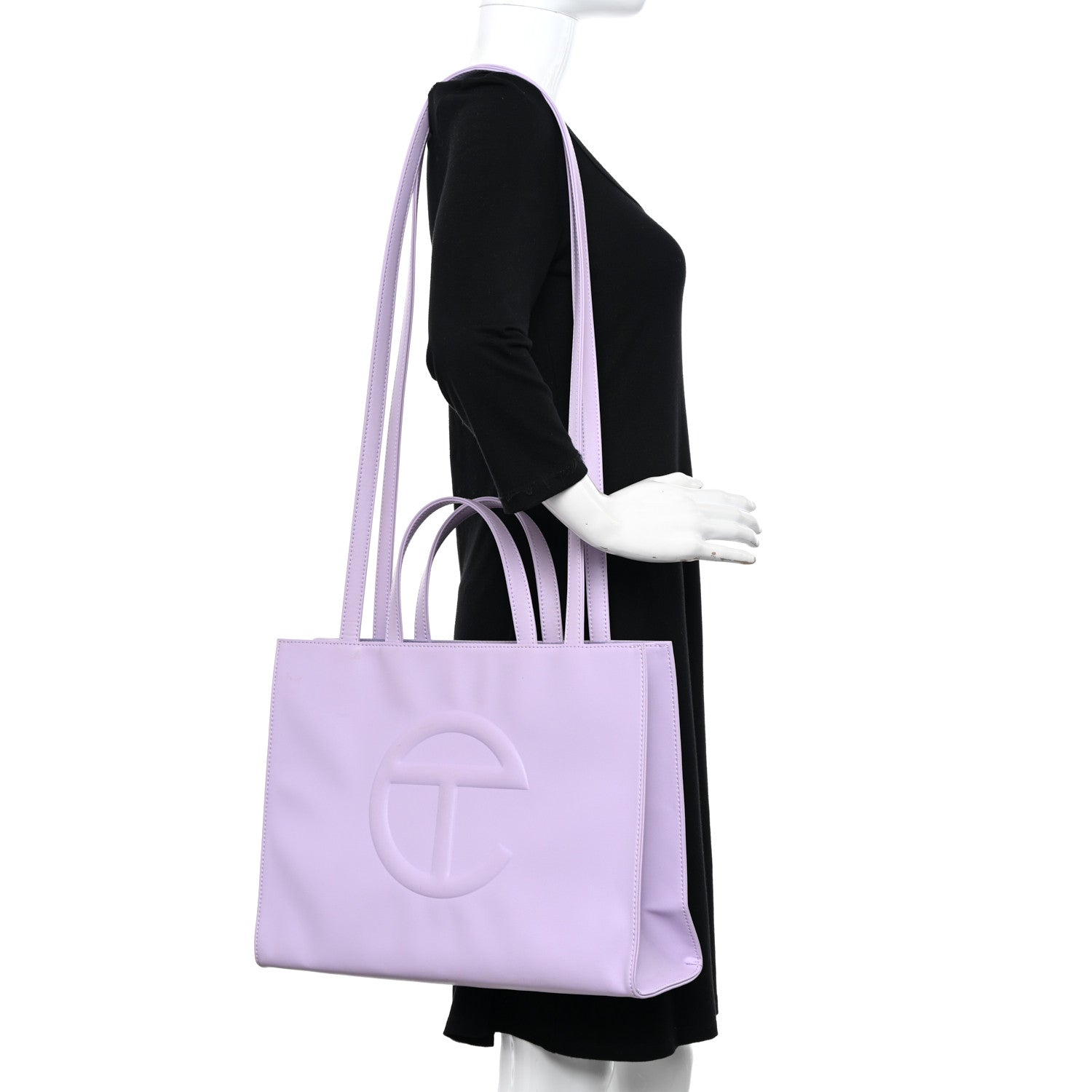 Telfar Vegan Leather Medium Shopping Bag Lavender 2 of 11