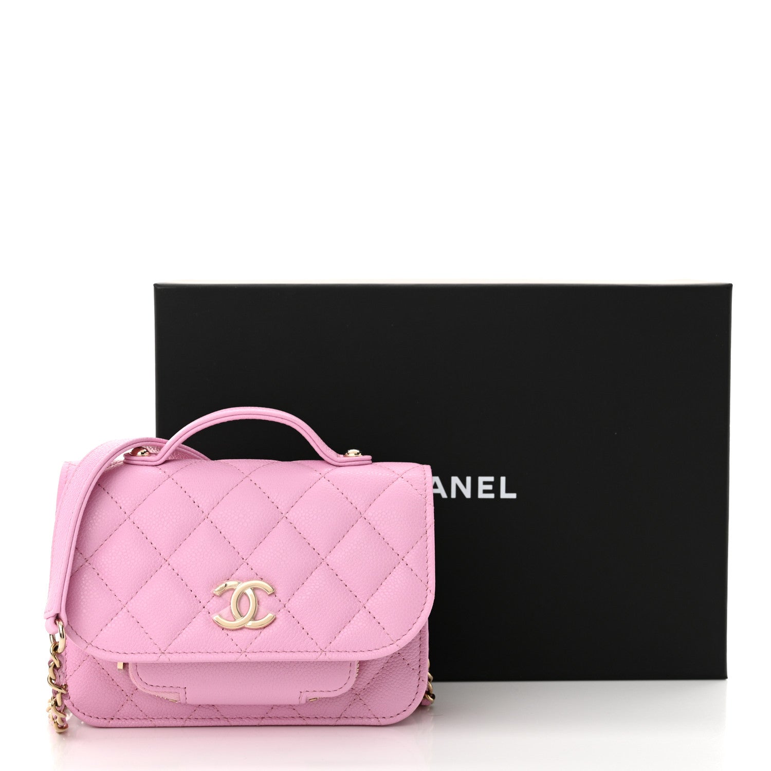 Chanel Caviar Quilted Business Affinity Clutch With Chain Flap Lilac 12 of 12