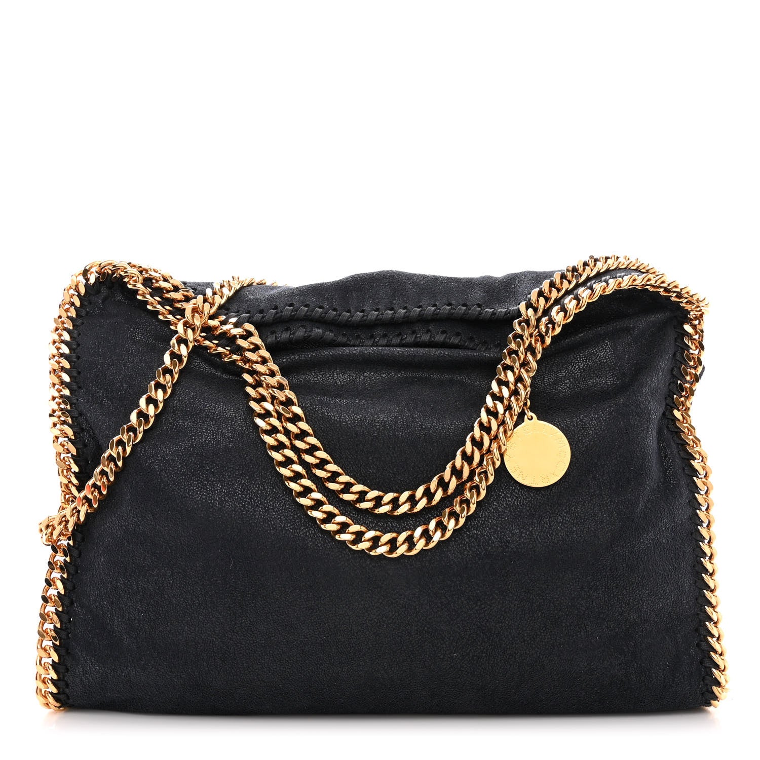 Stella McCartney Shaggy Deer Falabella Fold Over Tote Navy 1 of 11