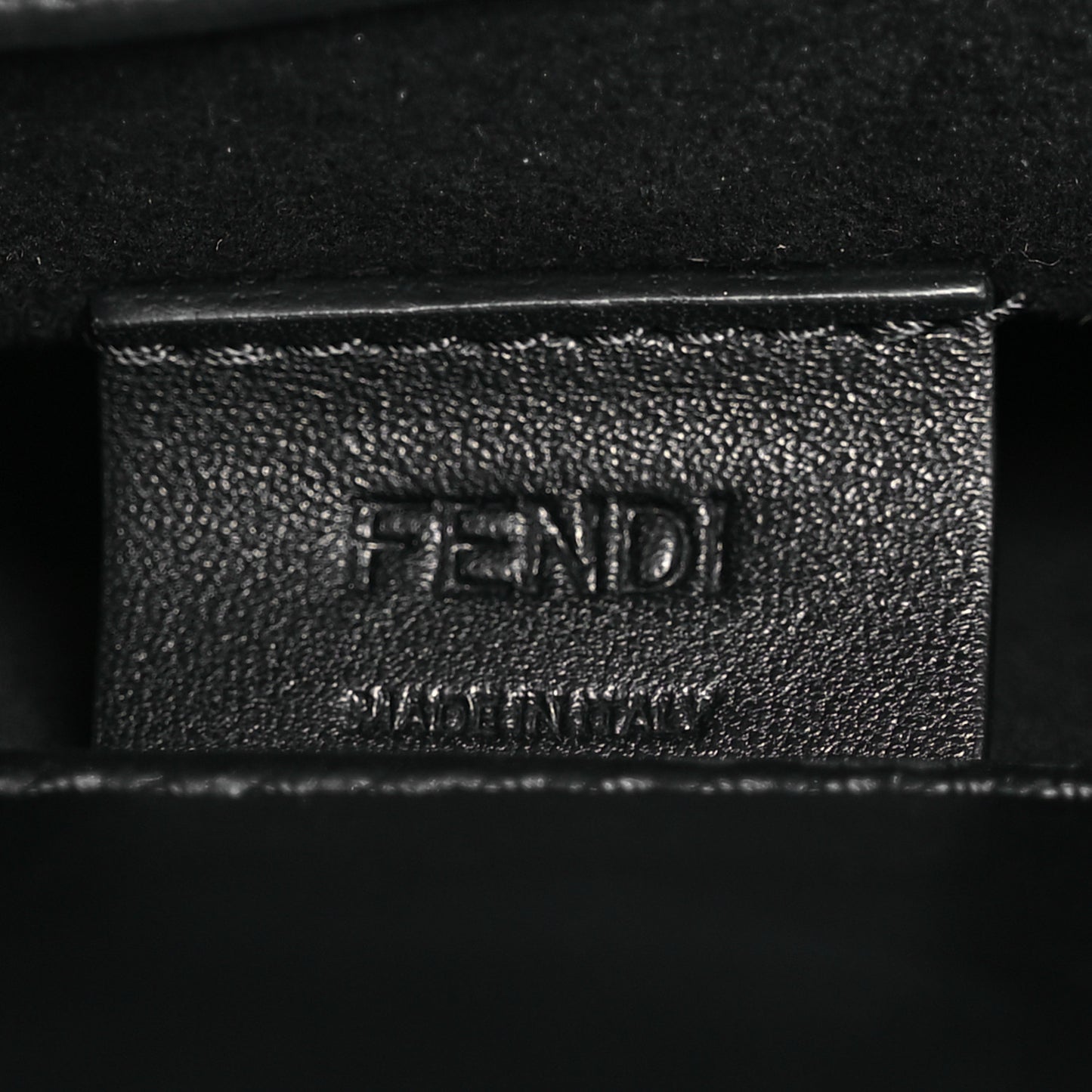 Vitello Plexiglass FF Embossed Mini Fendi Sunshine Shopper Tote Black