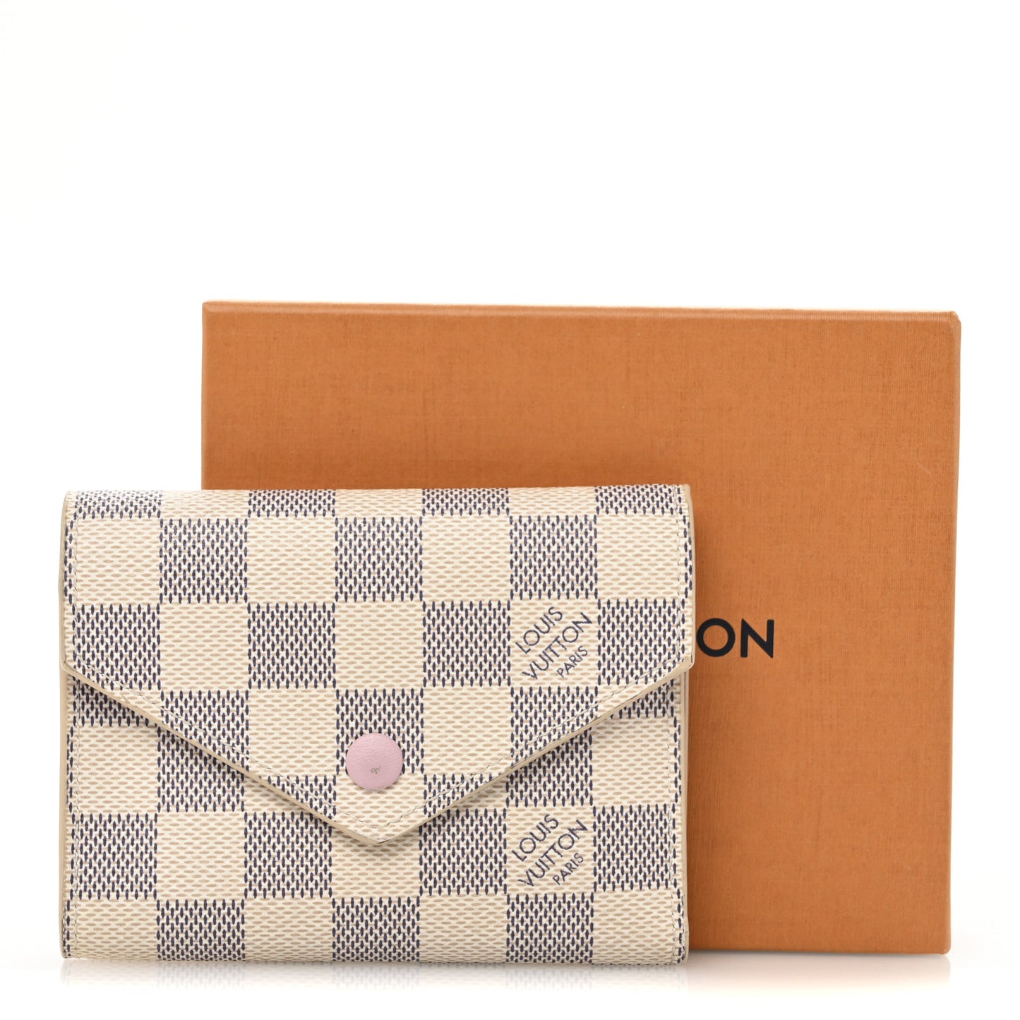 Damier Azur Victorine Wallet Rose Ballerine