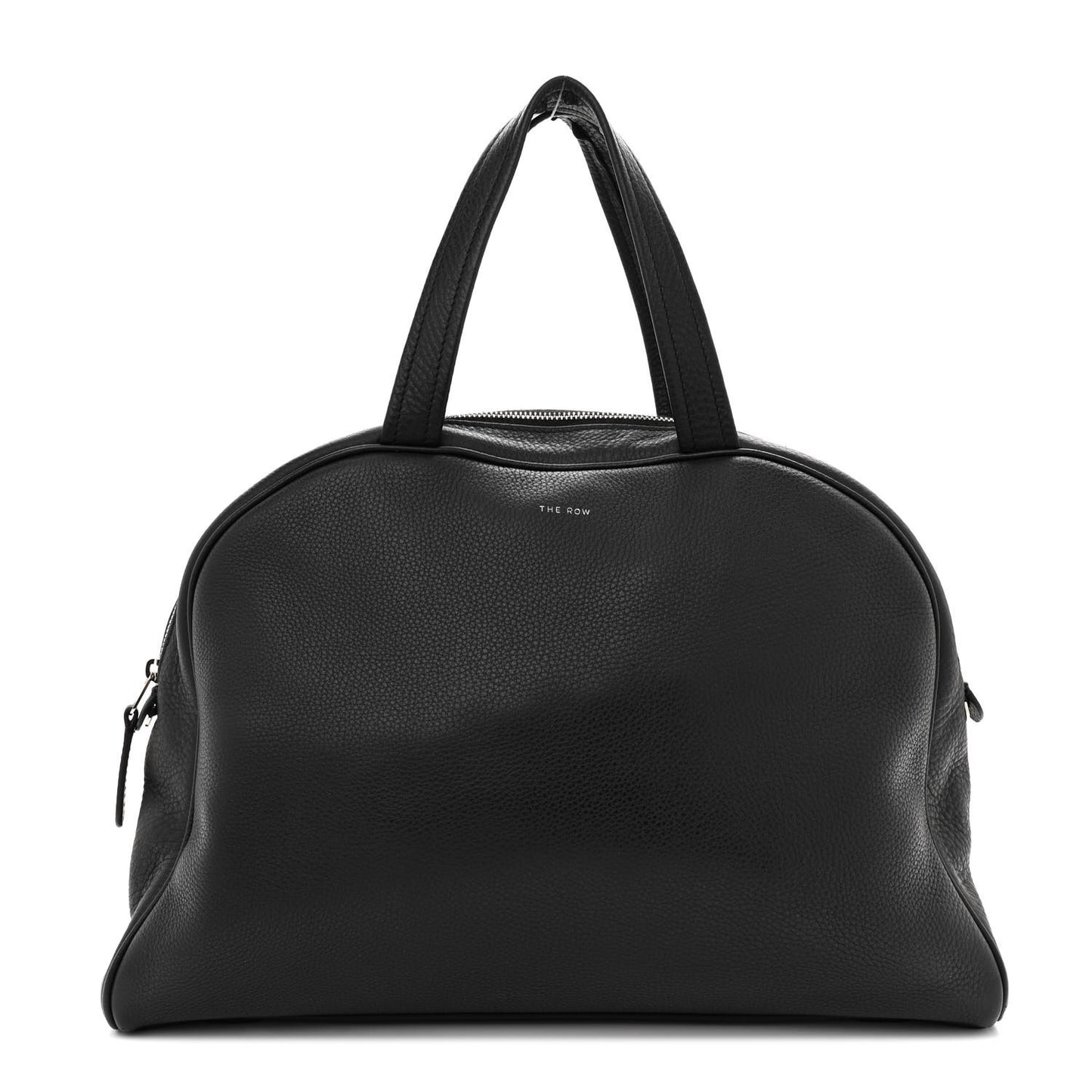 Grained Calfskin Soft Bowling Bag Black