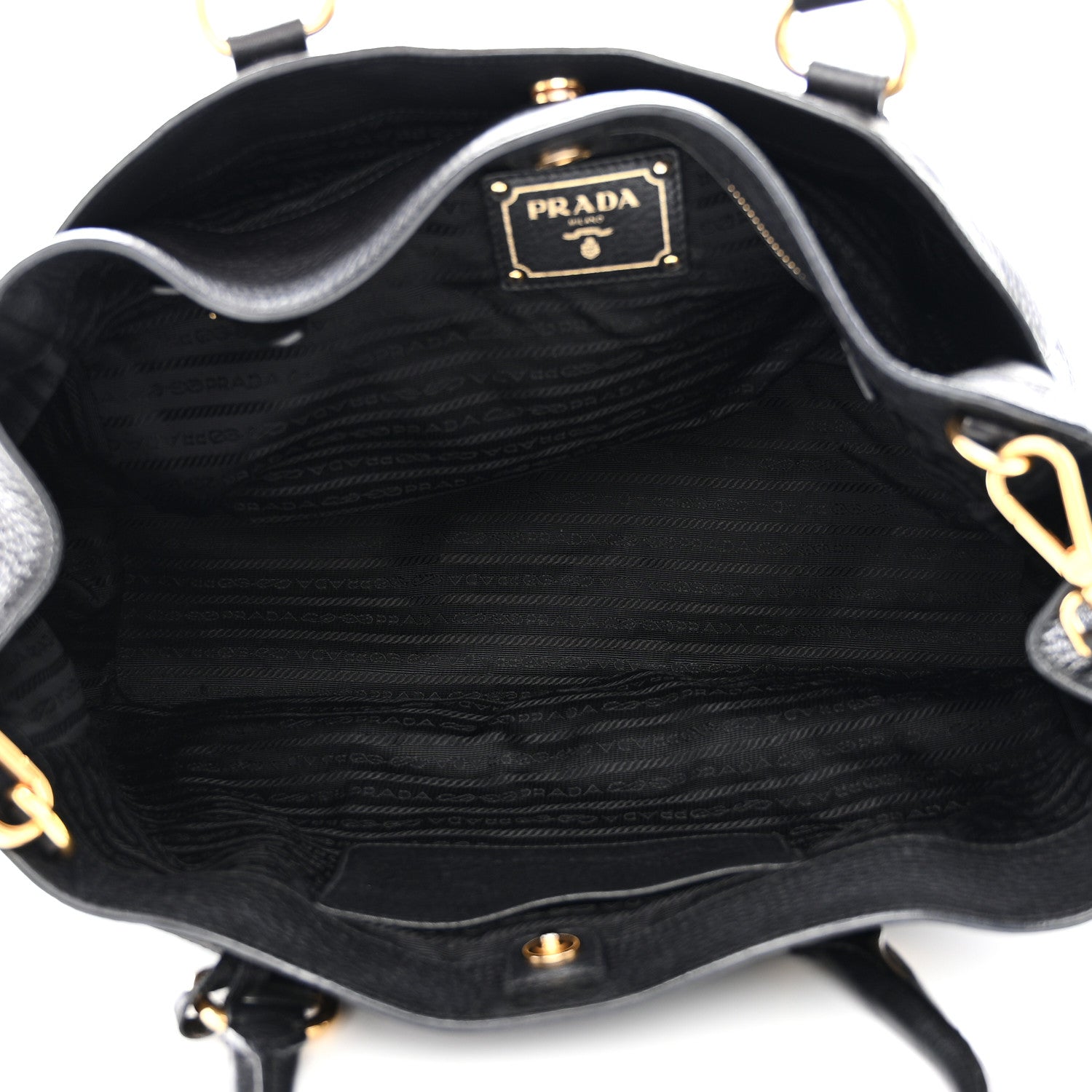 Prada Vitello Daino Tote Black 5 of 18