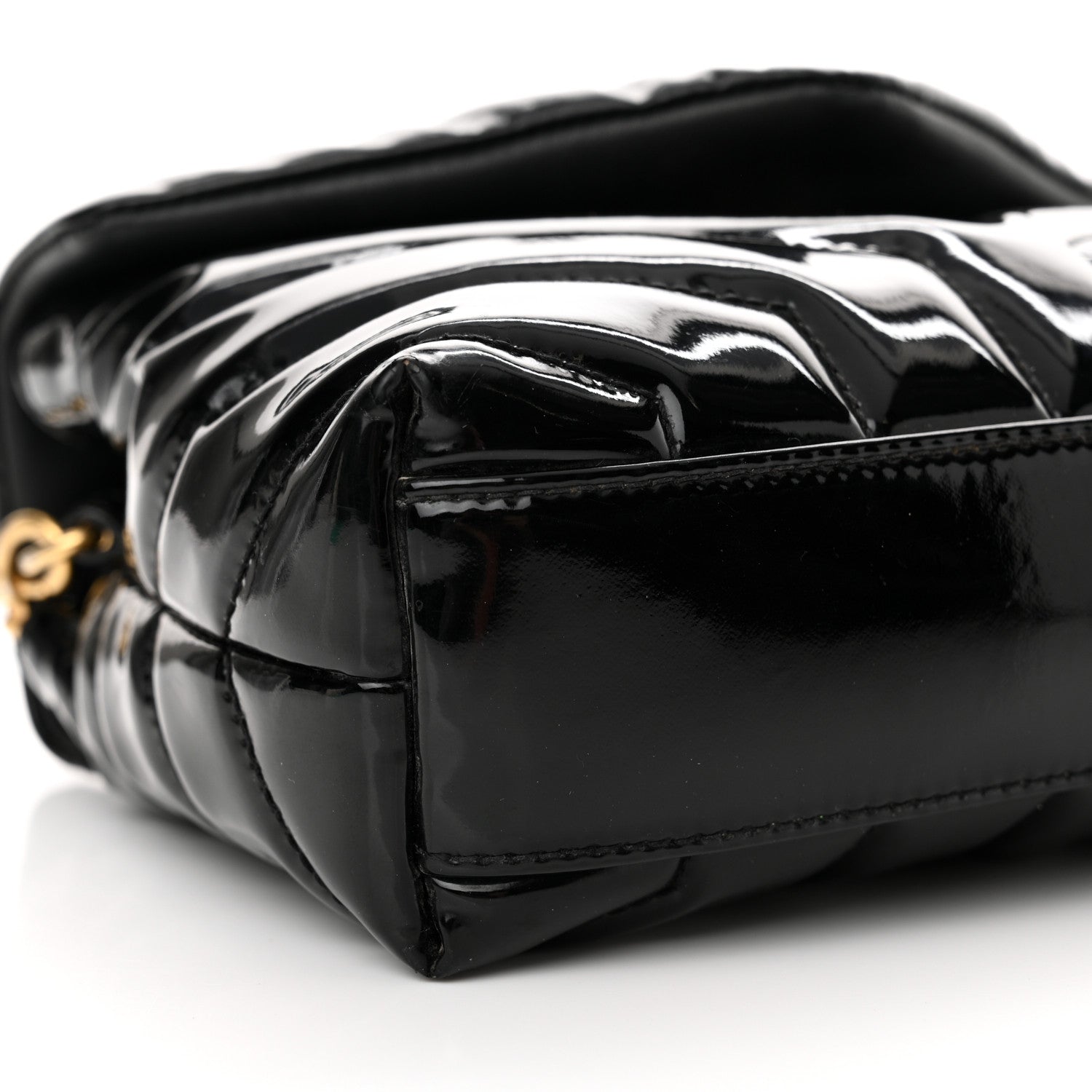 Saint Laurent Patent Y Quilted Monogram Toy Loulou Crossbody Bag Black 9 of 18