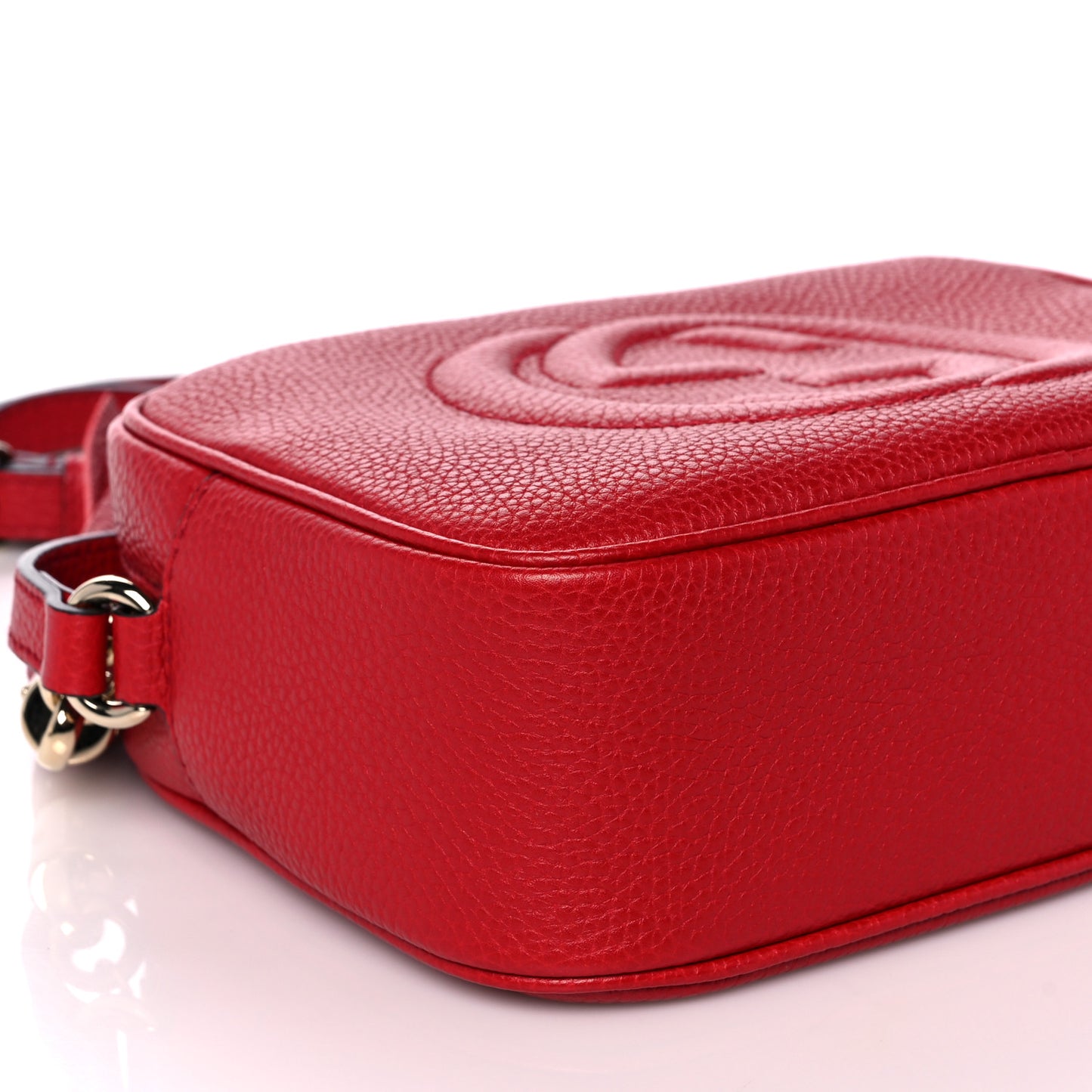 Pebbled Calfskin Small Soho Disco Bag Tabasco Red