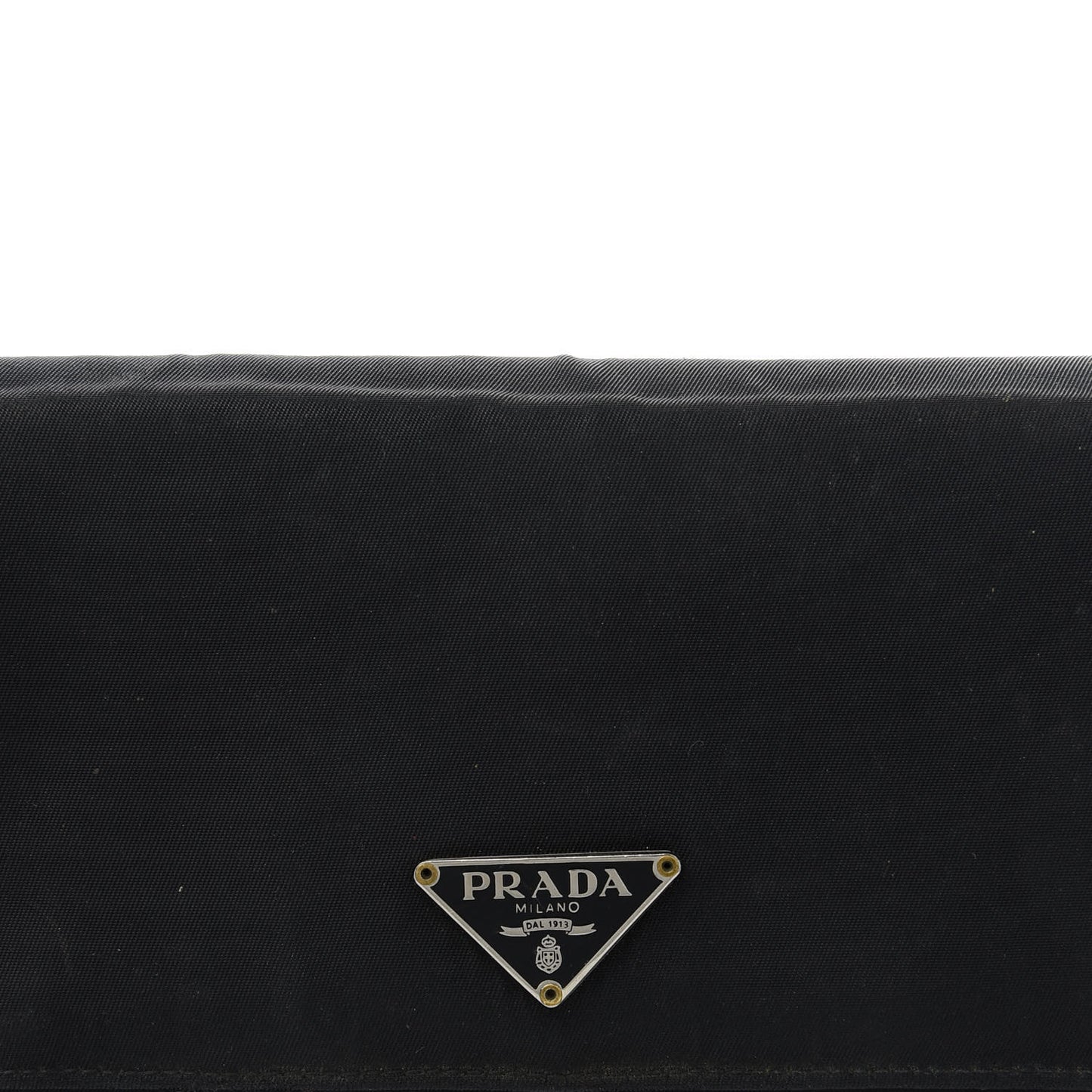 Tessuto Nylon Continental Flap Wallet Black