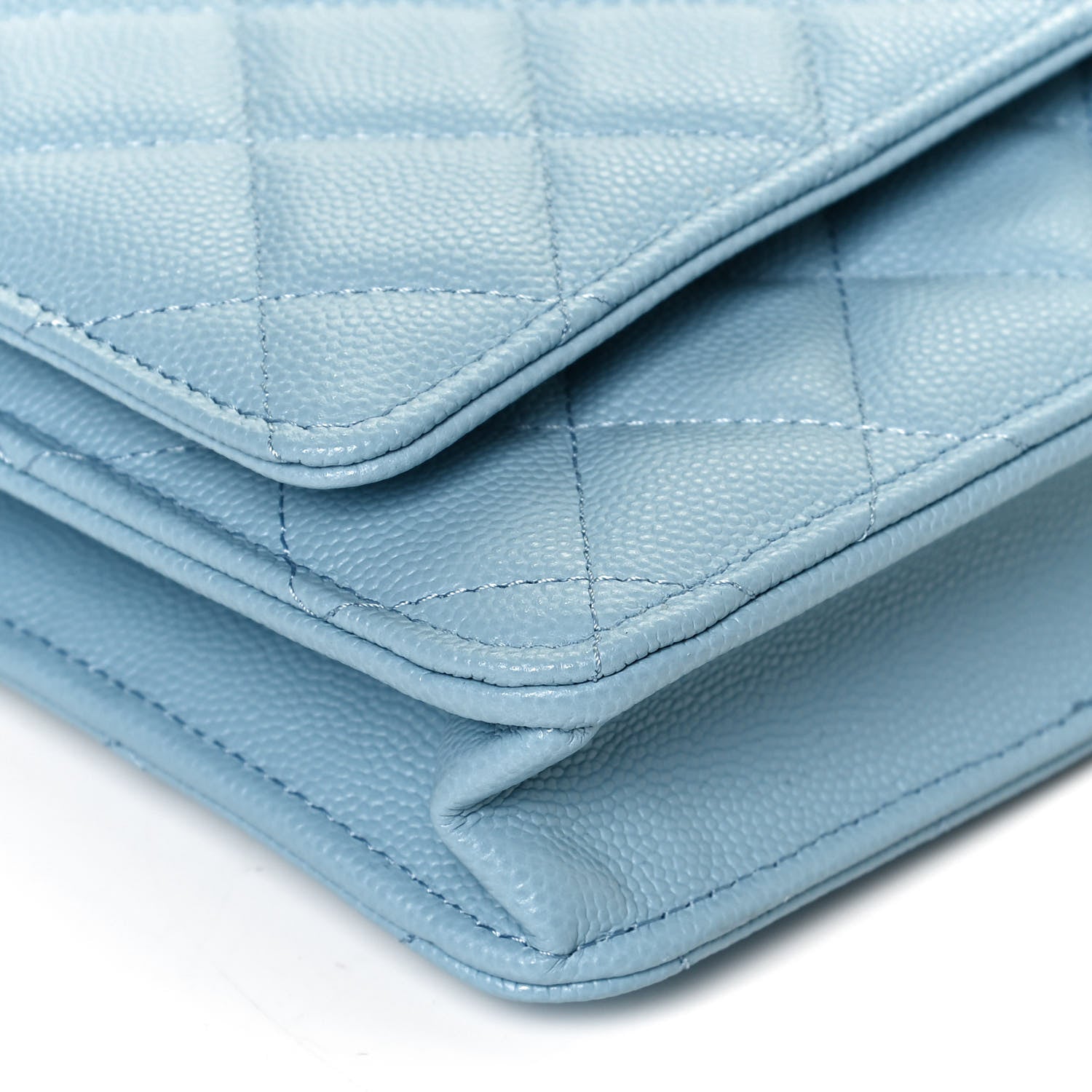 Chanel Caviar Quilted Wallet On Chain WOC Blue 11 of 12