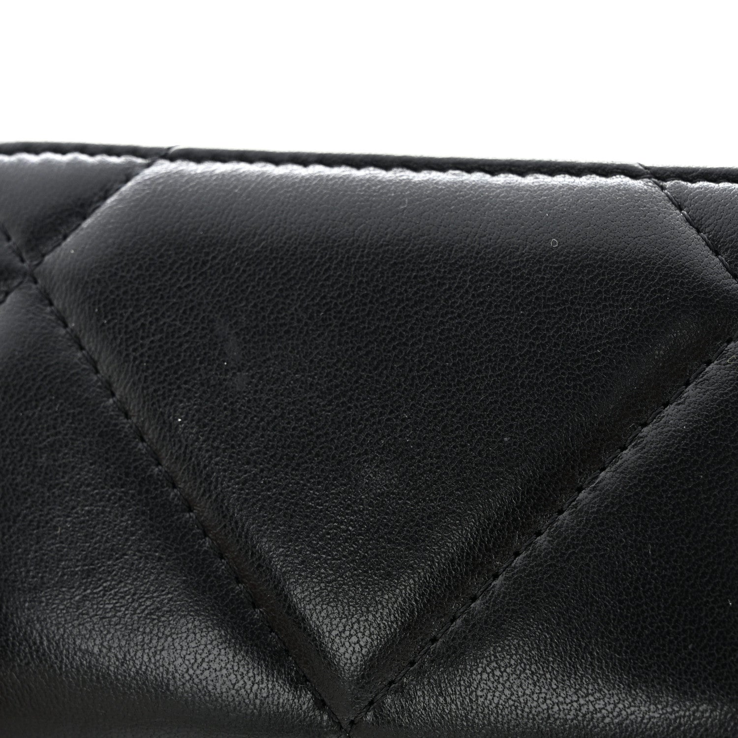 Chanel Lambskin Quilted Chanel 19 Zip Around Coin Purse Wallet Black 8 of 9