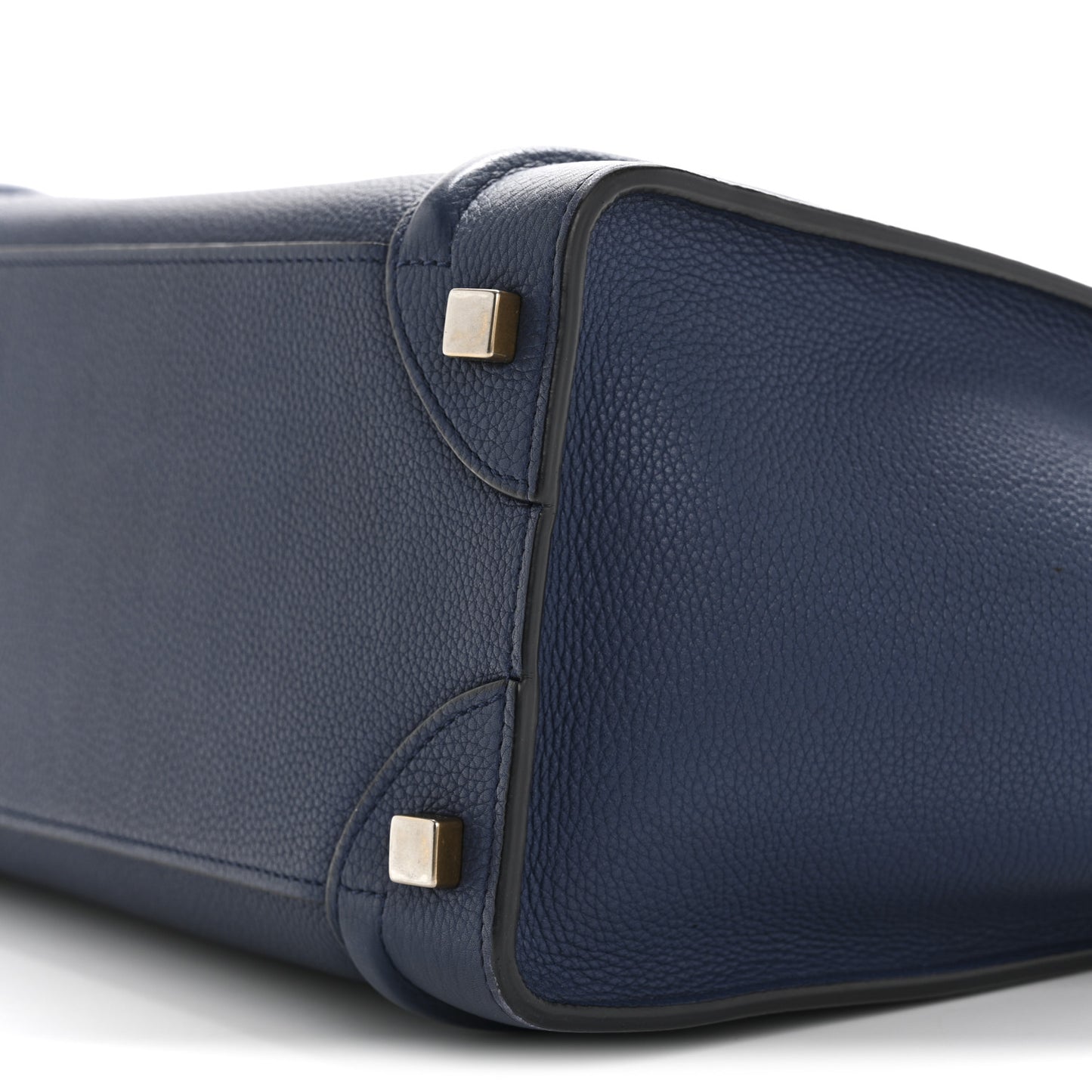 Drummed Calfskin Micro Luggage Marine