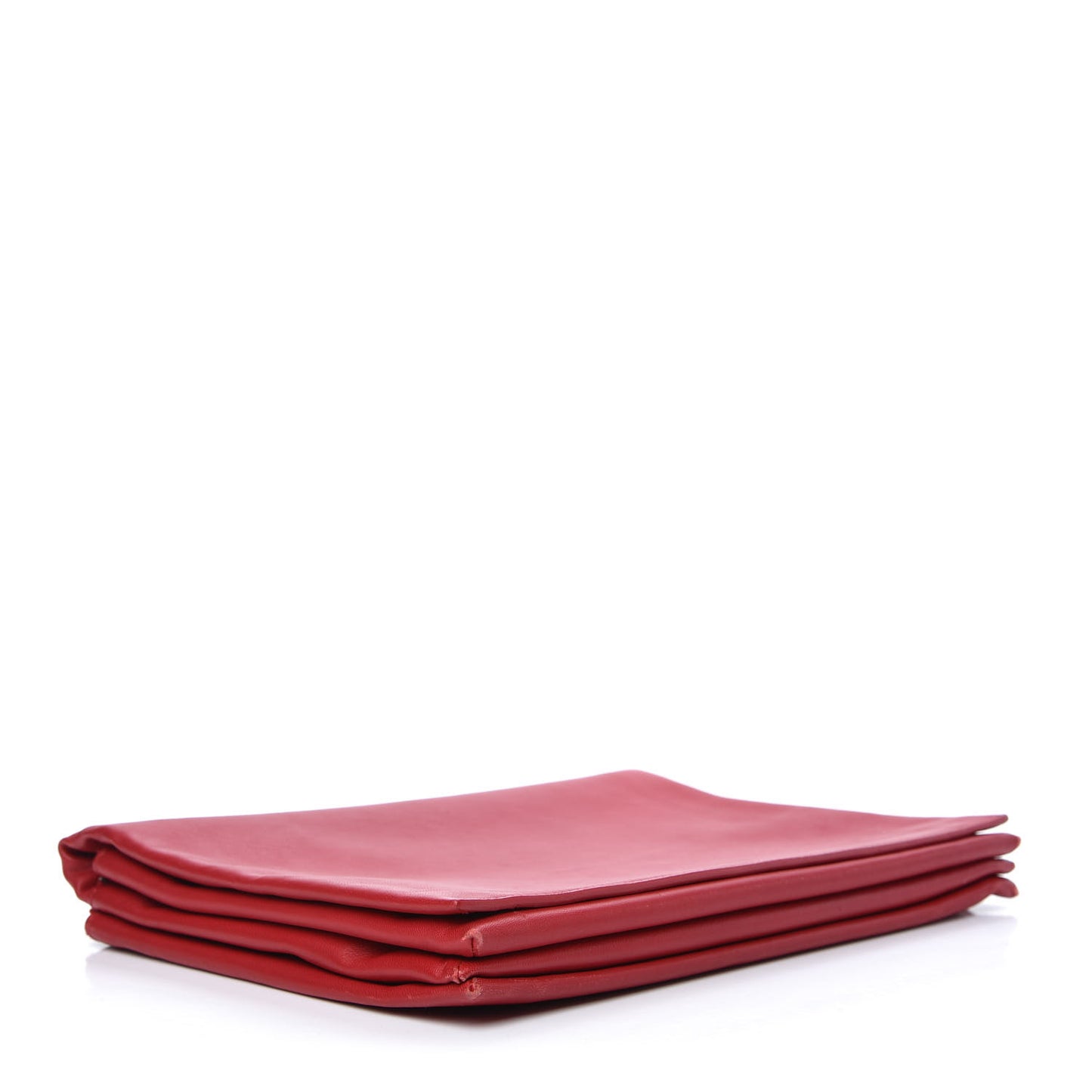Lambskin Rolled Soft Trio Clutch Bright Red