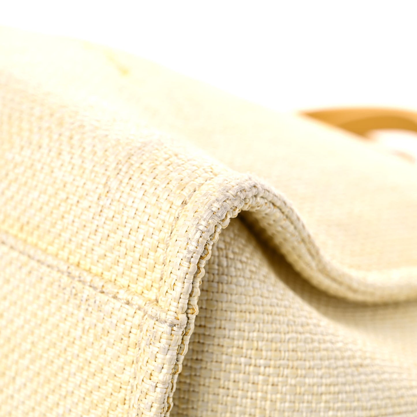Woven Straw Raffia Medium Deauville Tote Yellow