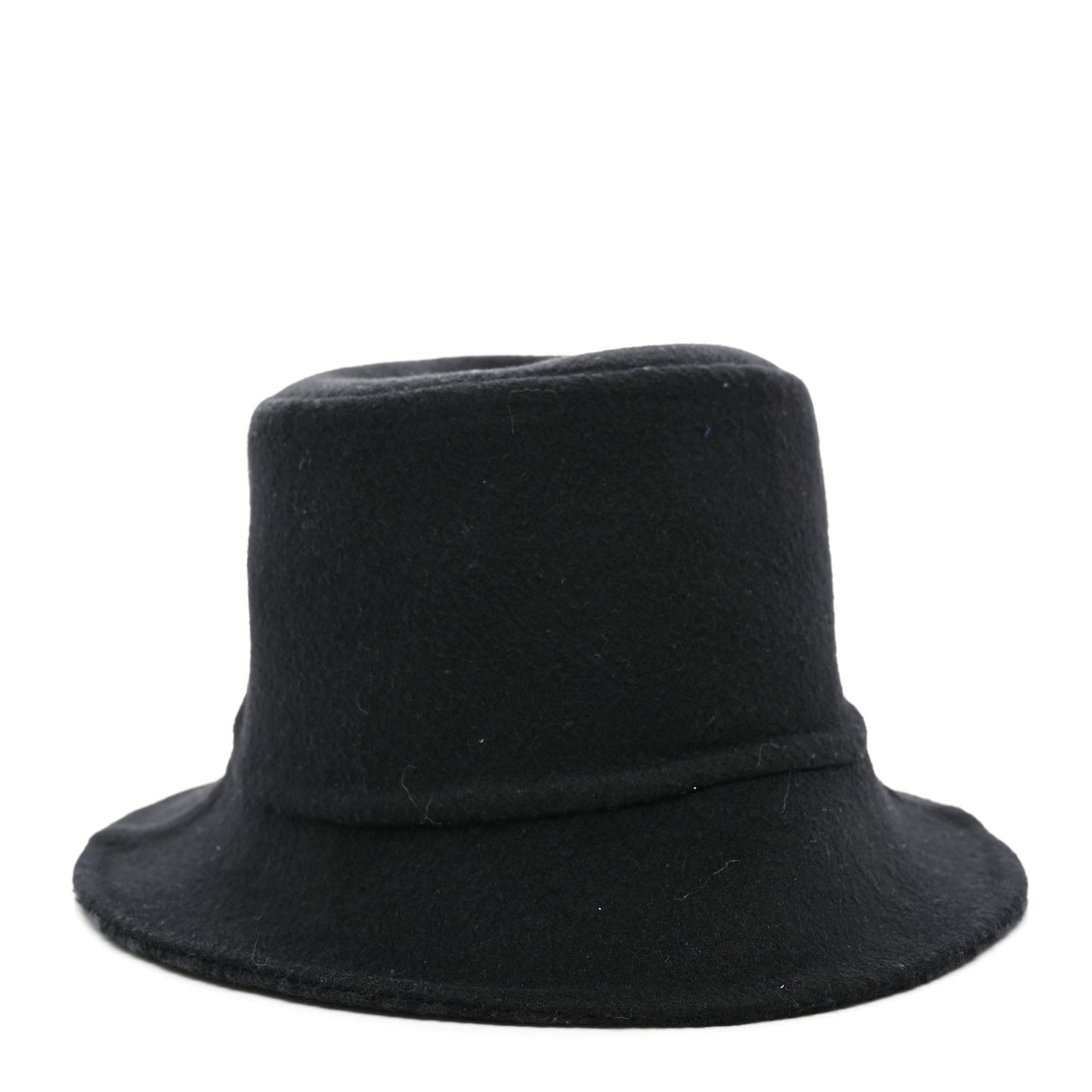 Wool Oblique Jacquard Bob Chic Bucket Hat 58 Black