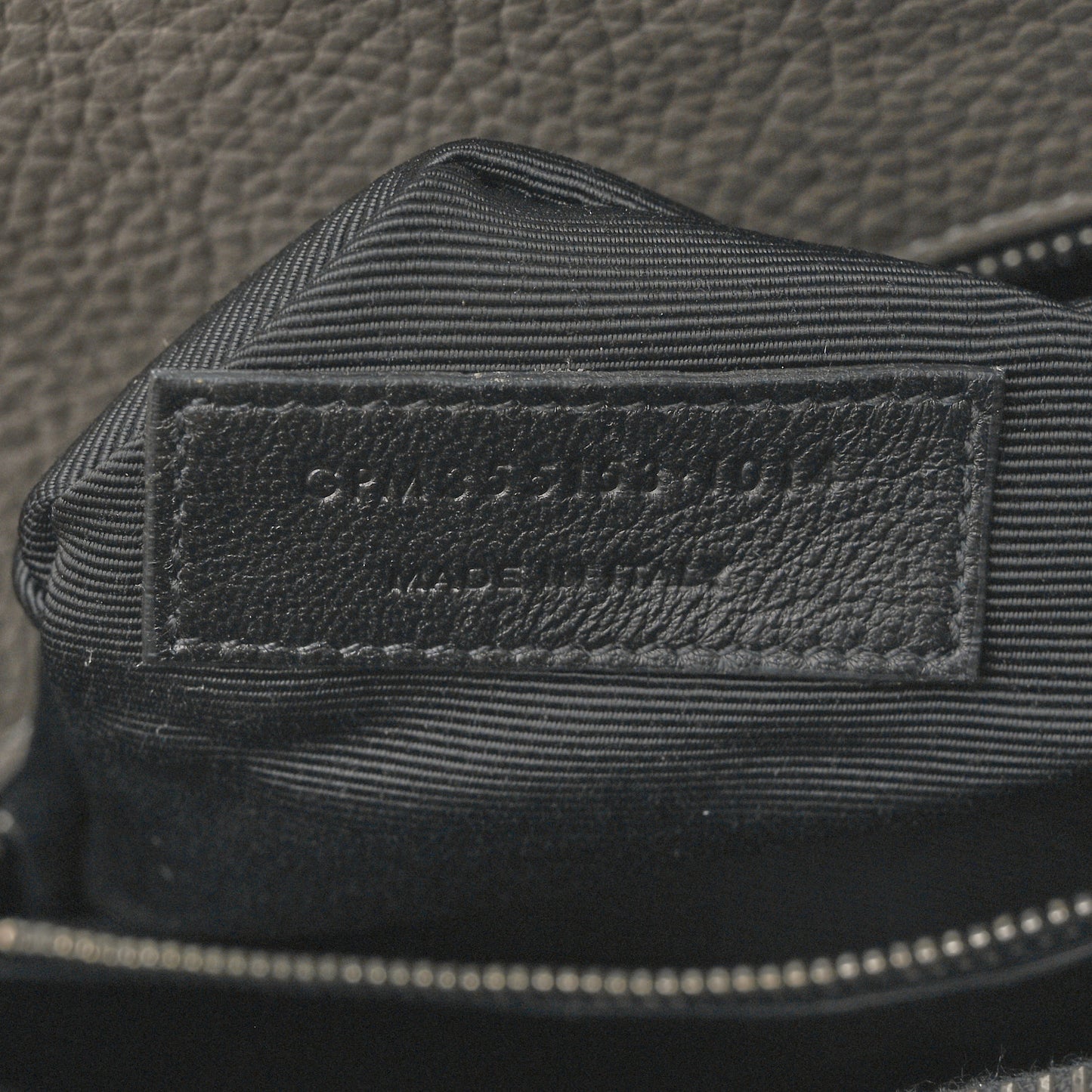 Grained Calfskin Small Sac De Jour Fog