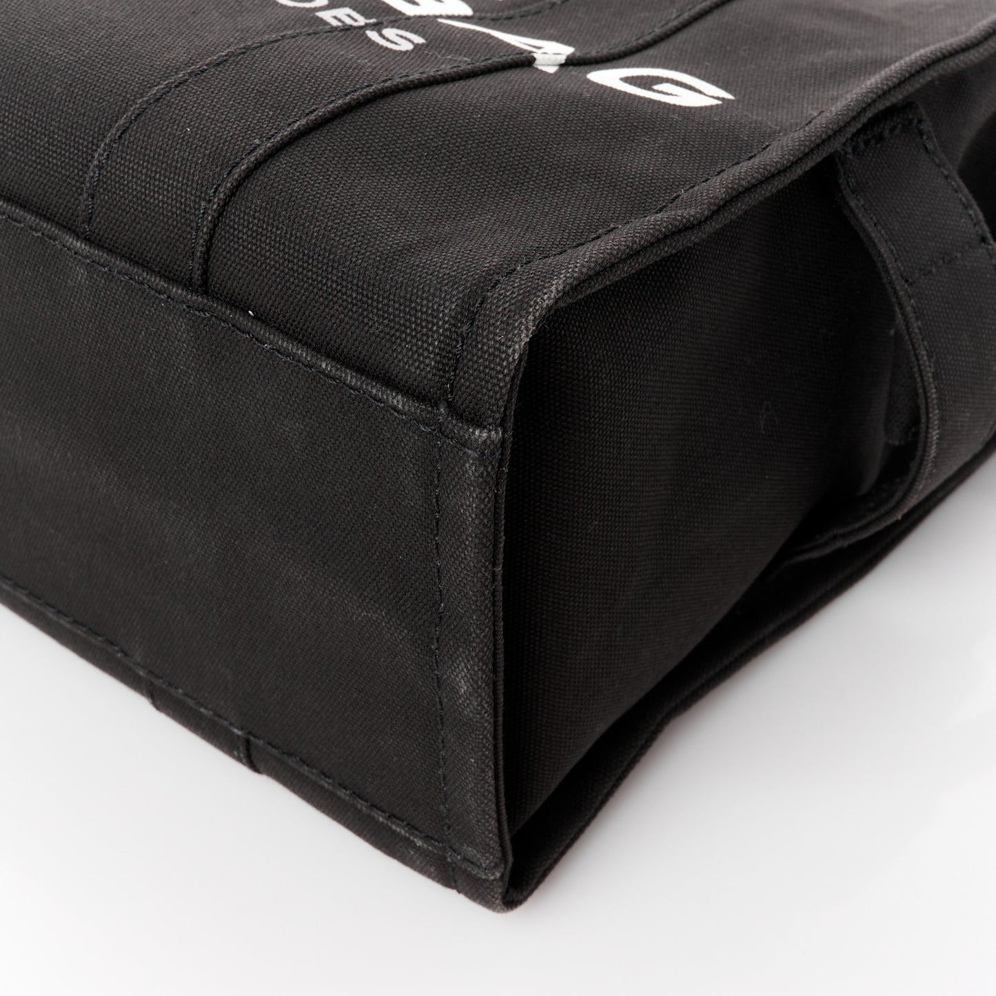 Cotton Canvas Small The Traveler Tote Bag Black