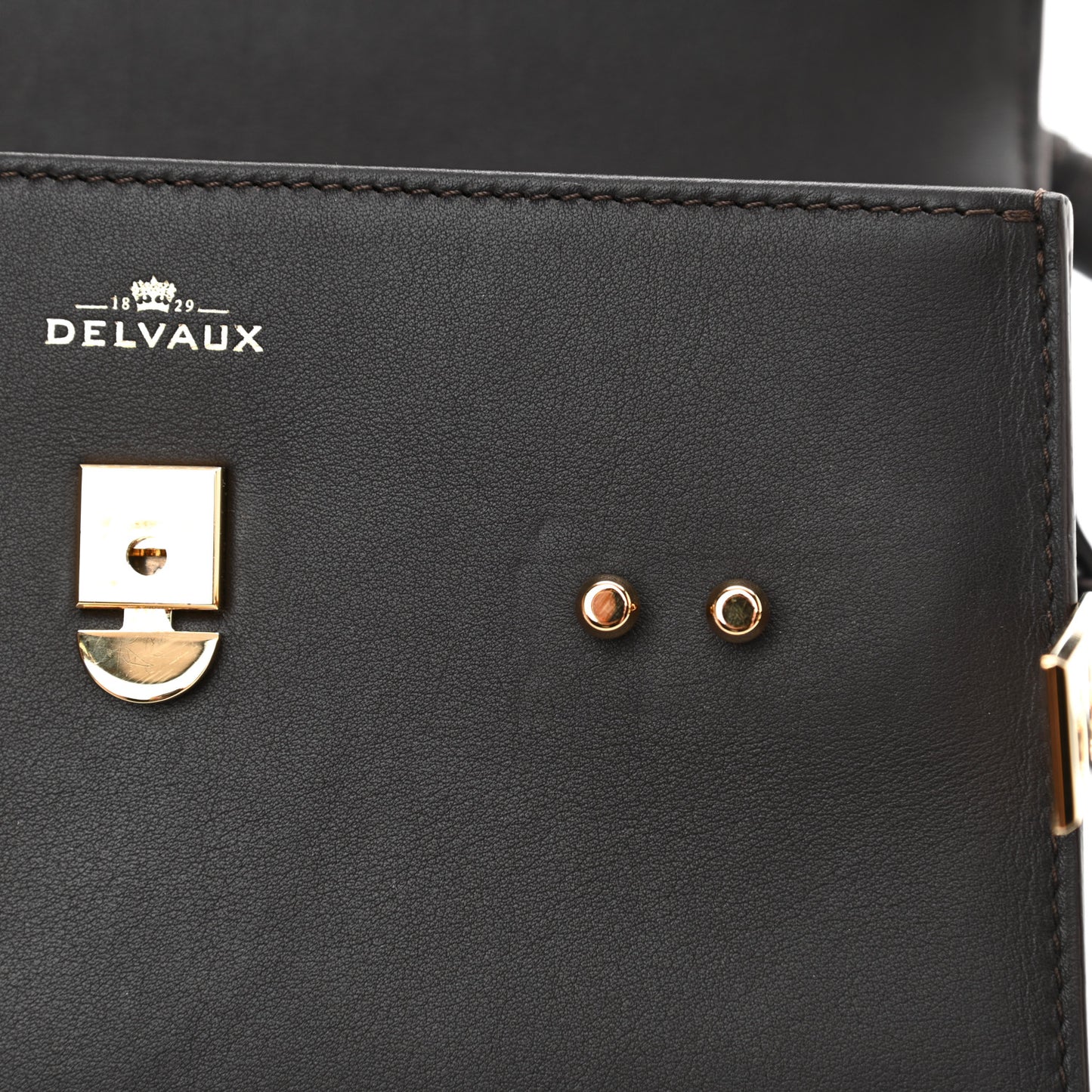Smooth Calfskin Mini Tempete Satchel Brown