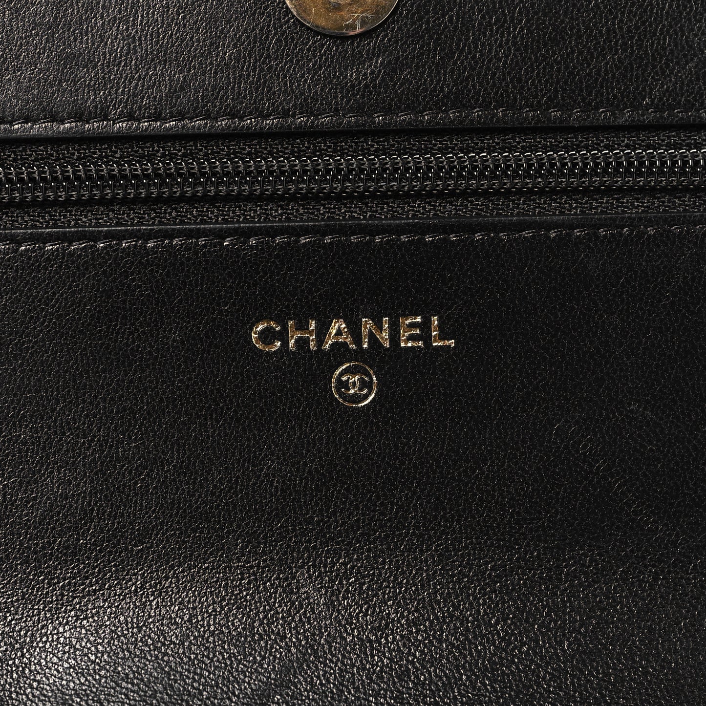 Lambskin Quilted Chanel 19 Wallet On Chain WOC Black