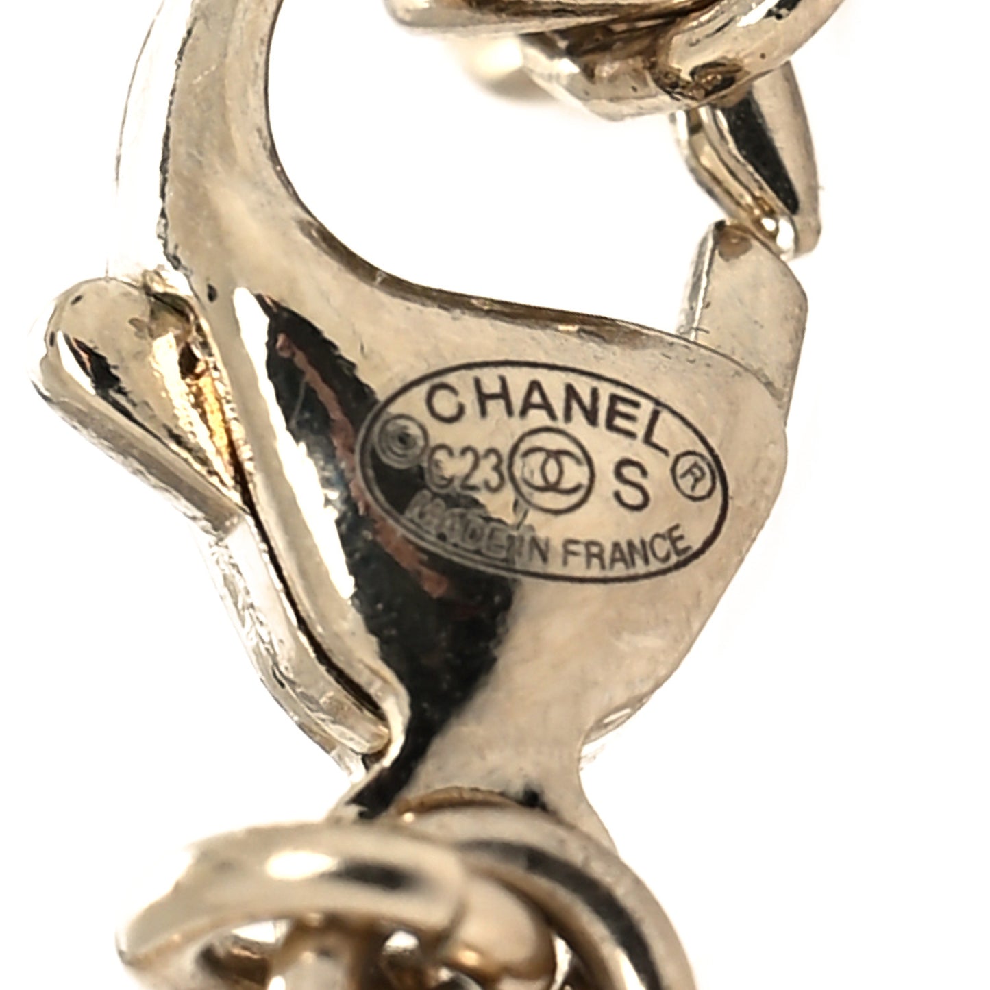 Crystal CC Clover Chain Bracelet Gold