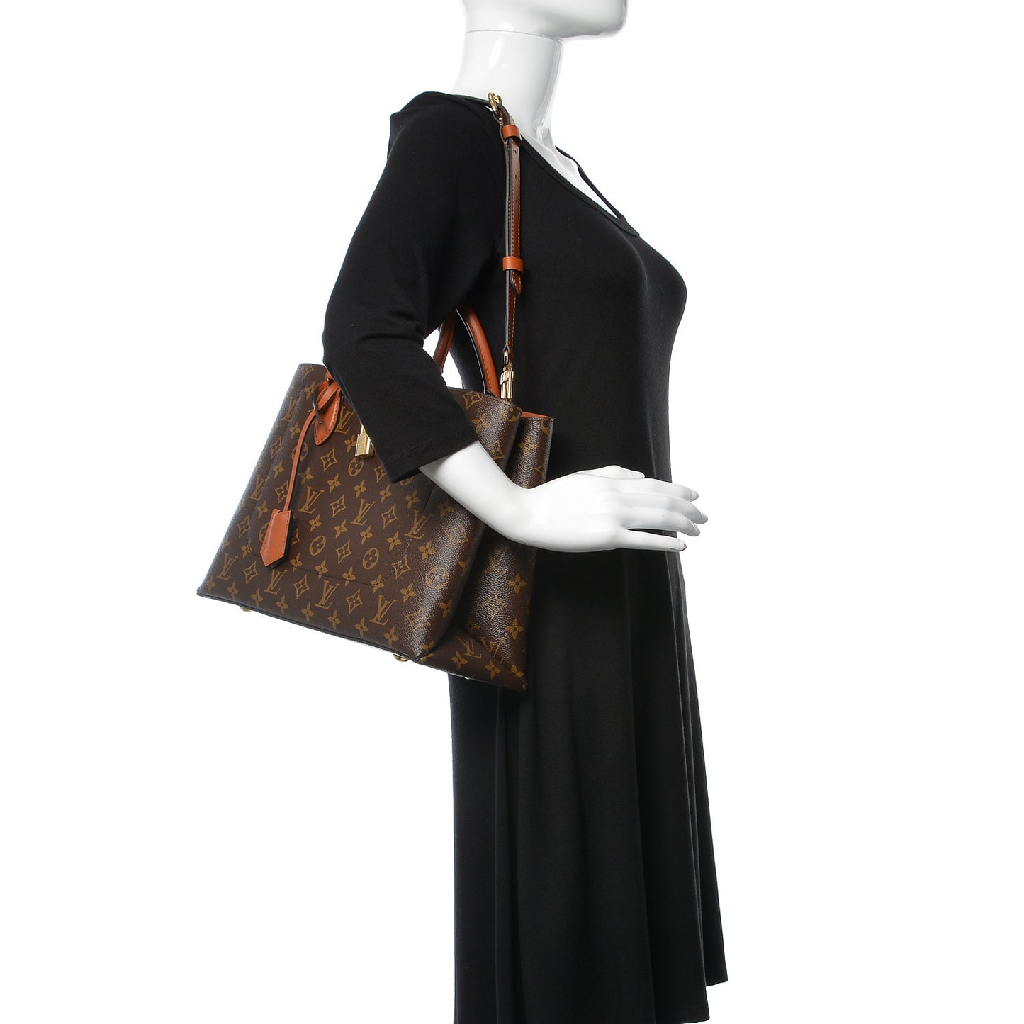 Monogram Flower Tote Caramel