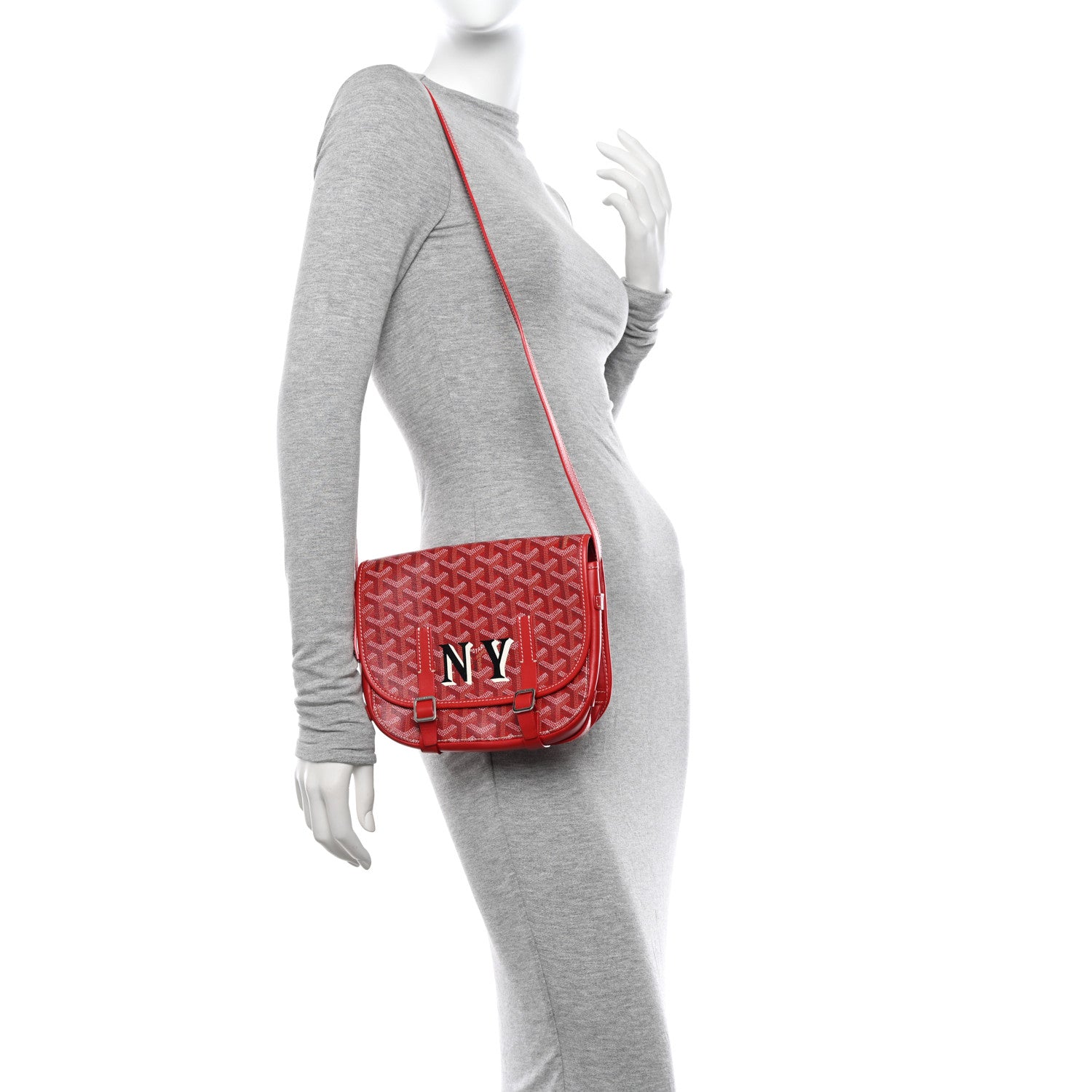 Goyard Goyardine Belvedere PM Messenger Bag Red 2 of 9