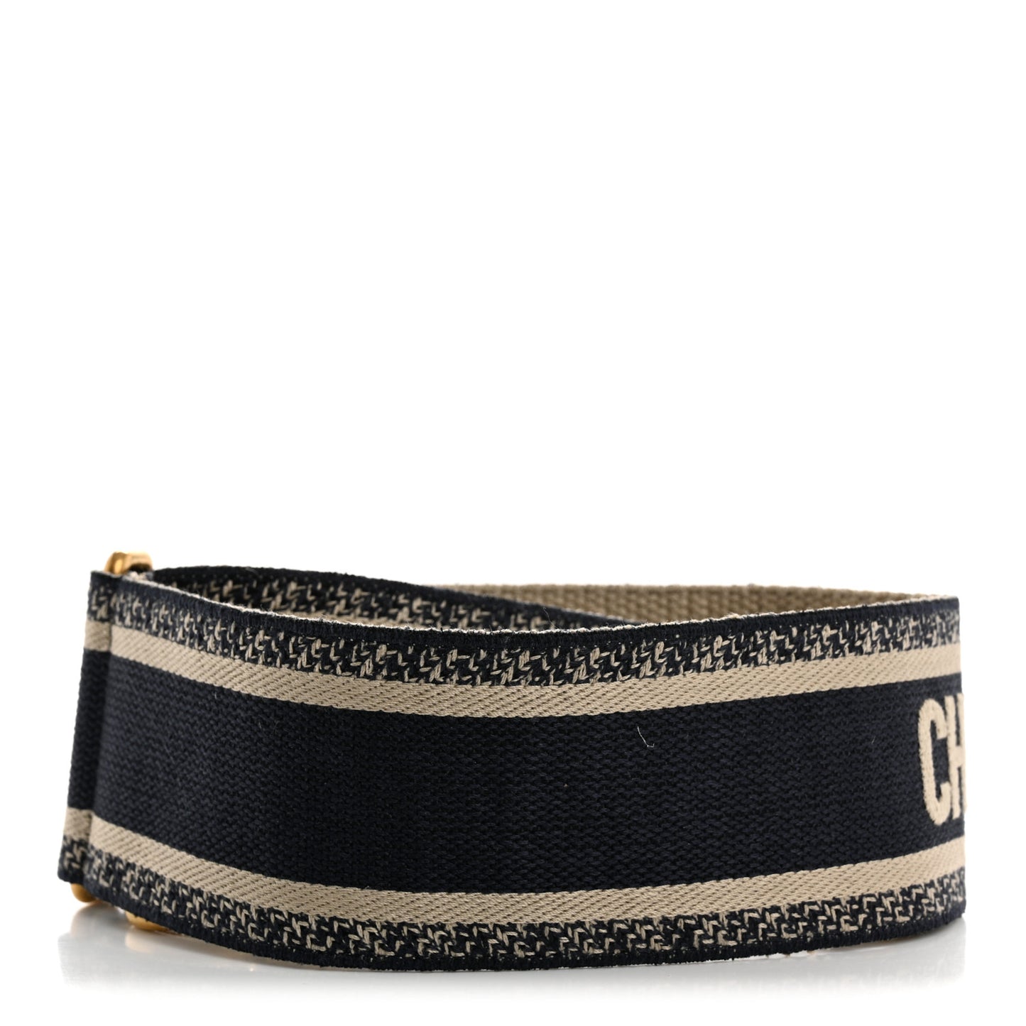Canvas Embroidered Shoulder Strap Blue