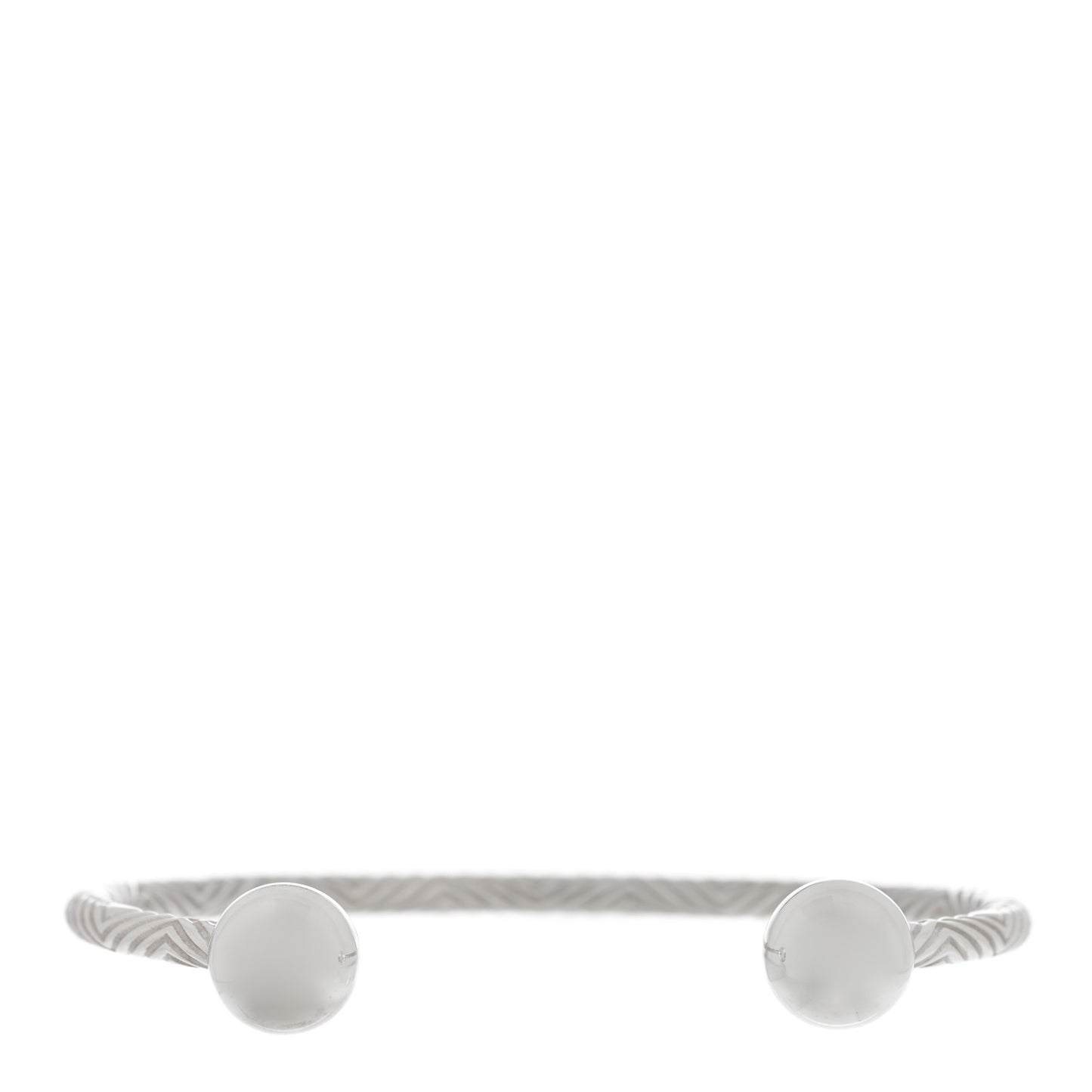 Sterling Silver Textured Barbell Cuff Bracelet