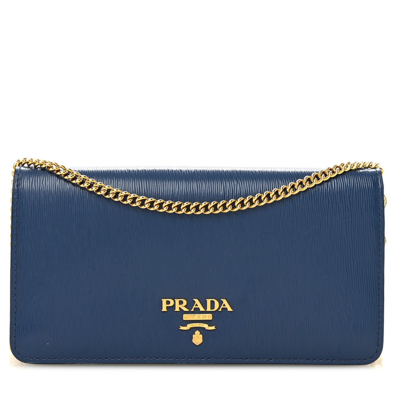PRADA財布 VITELLO MOVE ブルー ゴールド PRADA財布 VITELLO MOVE ブルー ゴールド美品 未使用 箱付 PRADA