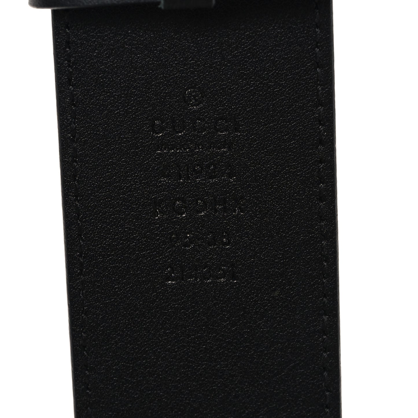 GG Supreme Monogram Selleria Calfskin Interlocking G 40mm Belt 95 38 Black Grey