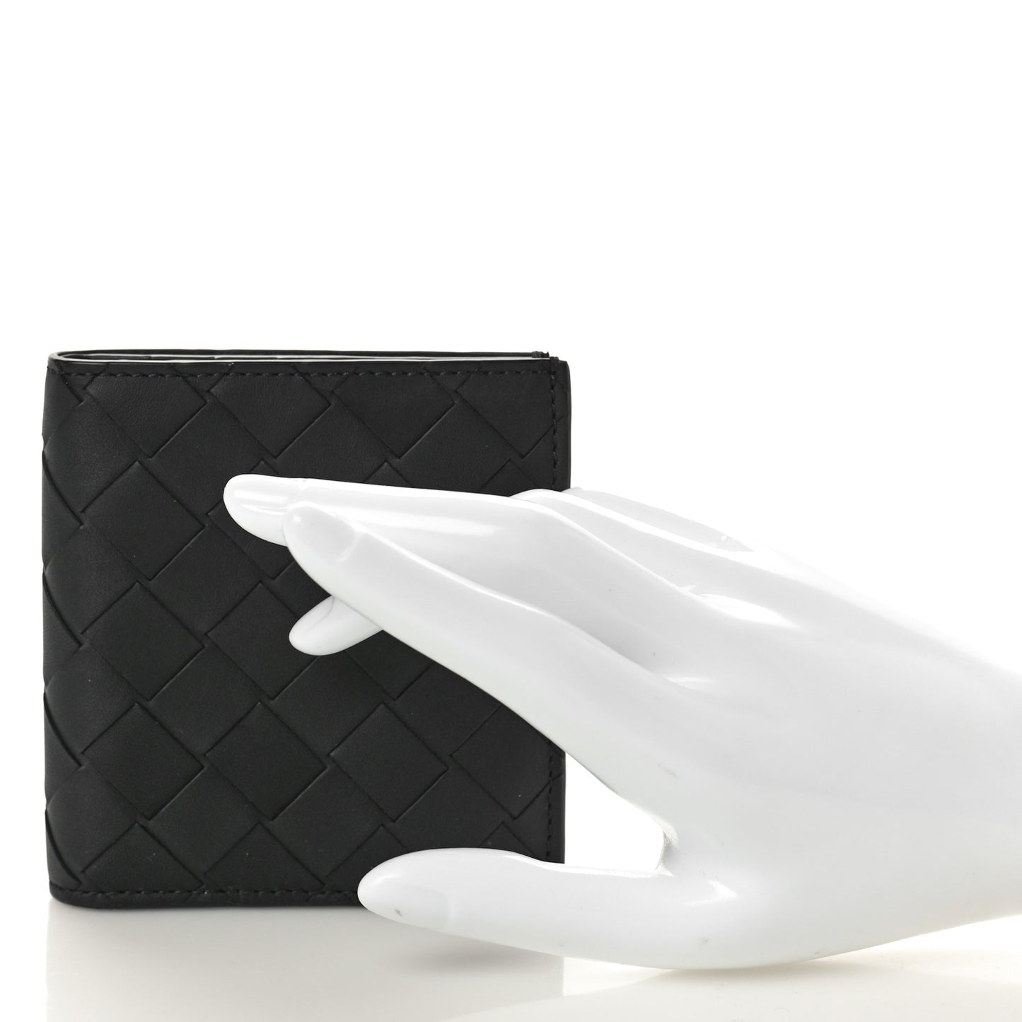 Nappa Intrecciato Medium Bi-Fold Wallet Black