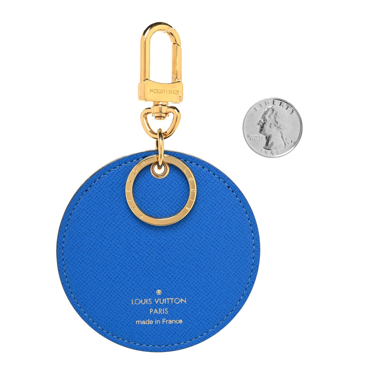 Monogram 2019 Christmas Animation Venice Bag Charm Key Ring Blue