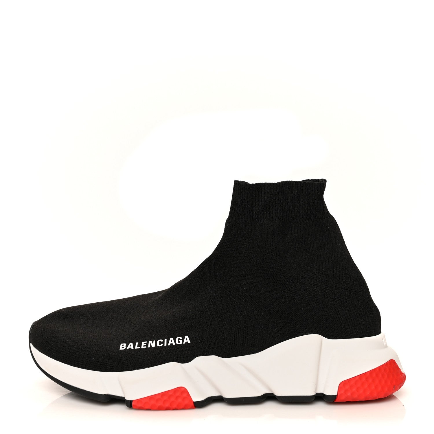 Balenciaga Neoprene Knit Mens Speed Sneakers 39 Black White Red 1 of 8