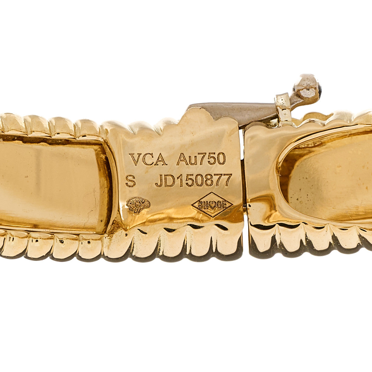 18K Yellow Gold Perlee Signature Bangle Bracelet S