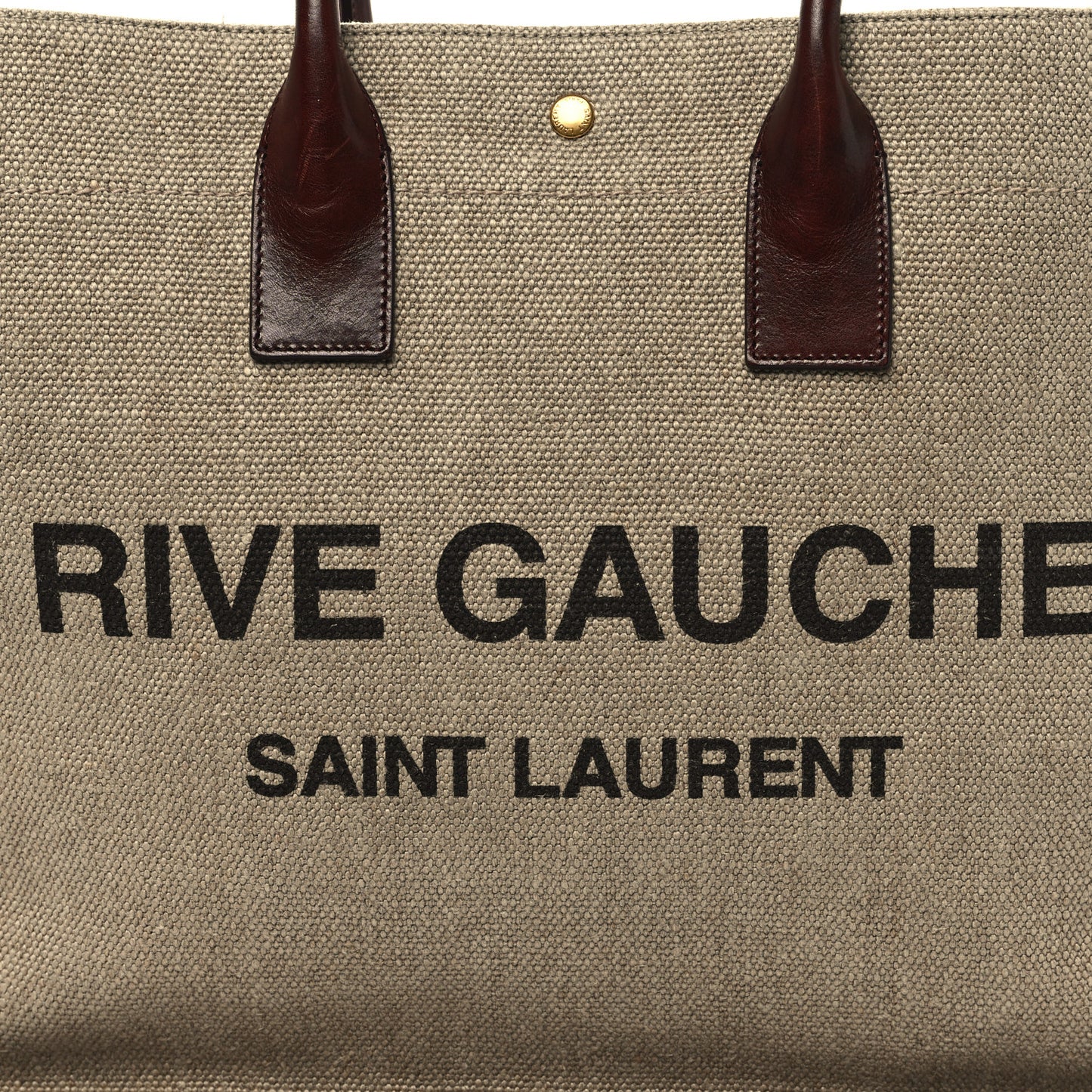 Linen Calfskin Rive Gauche Tote Natural