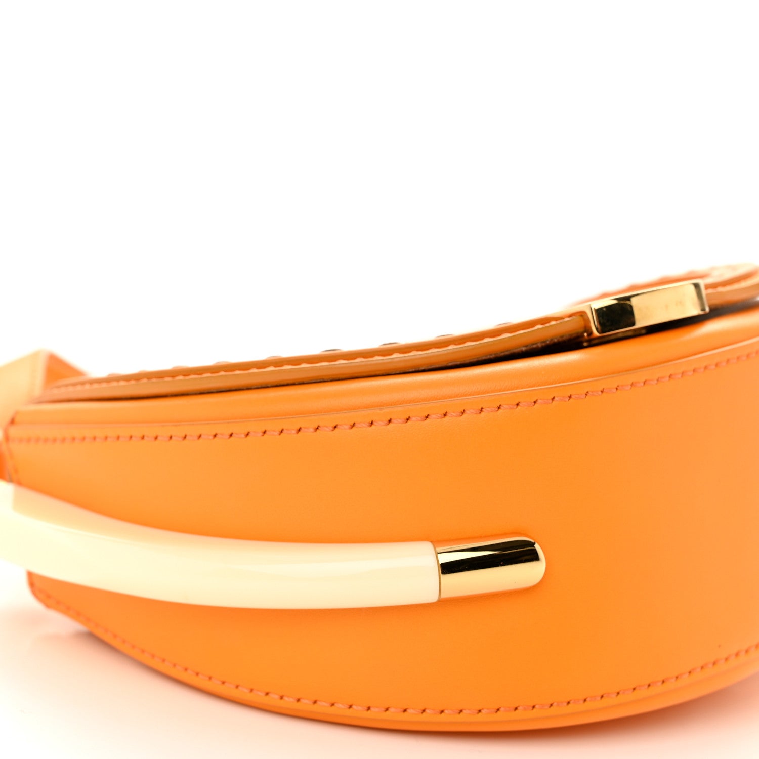 Fendi Vitello King Plexiglass Moonlight Shoulder Bag Clementine 9 of 10