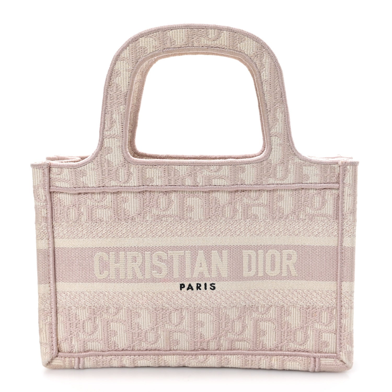Christian Dior Oblique Mini Book Tote Rose Des Vents Multicolor