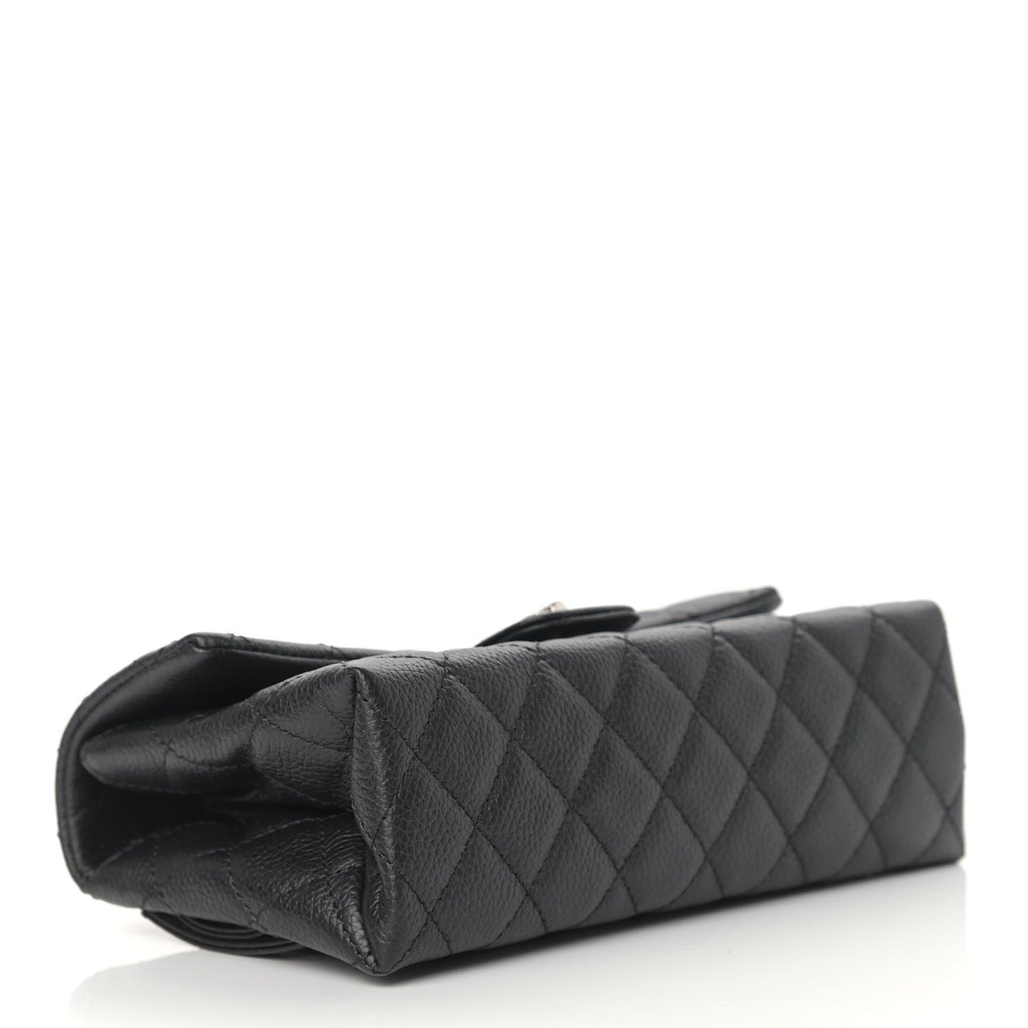 Grained Calfskin Quilted 2.55 Reissue Flap Belt Bag Clutch Black