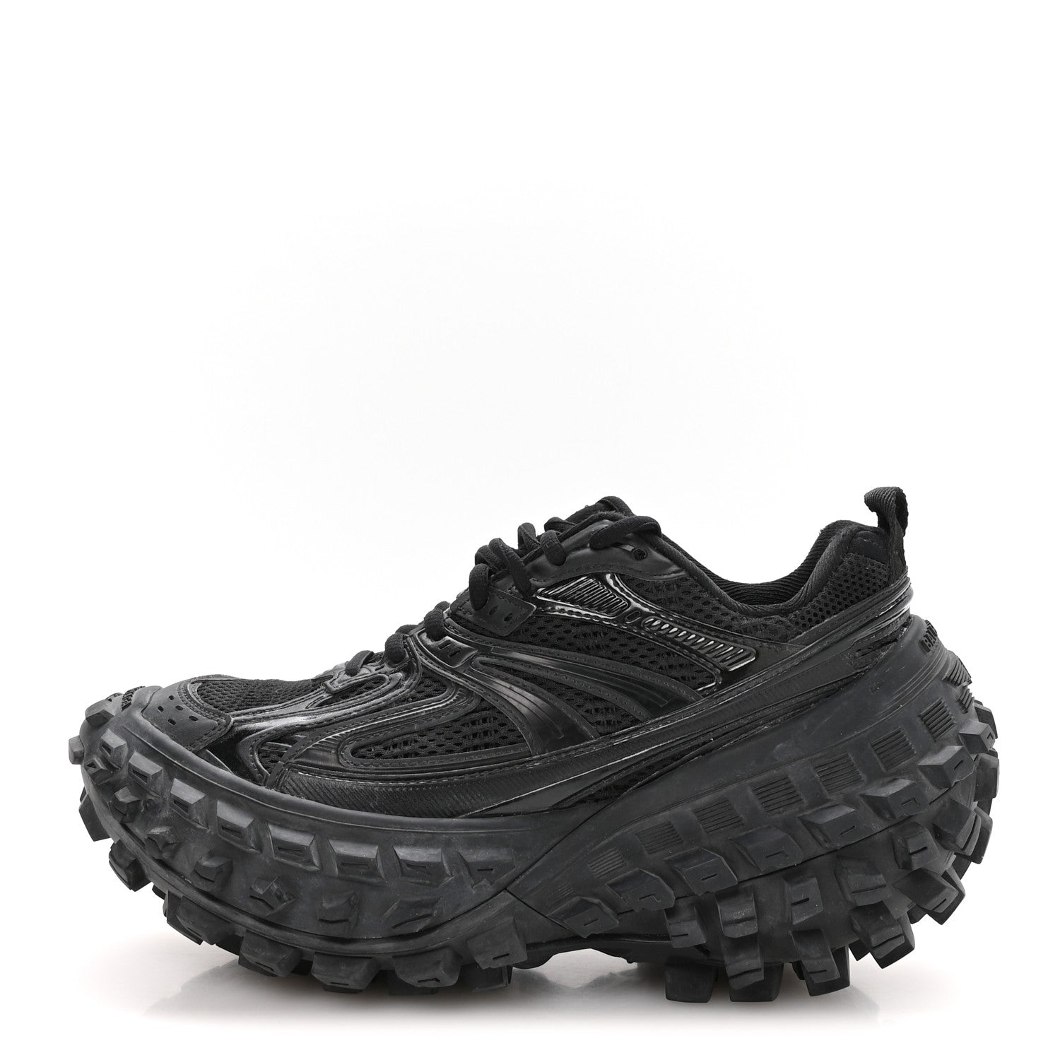 Balenciaga Mesh Nylon Mens Monocolor Bouncer Sneakers 37 Black