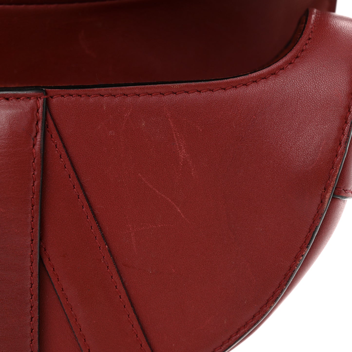 Calfskin Mini Saddle Bag Scarlet
