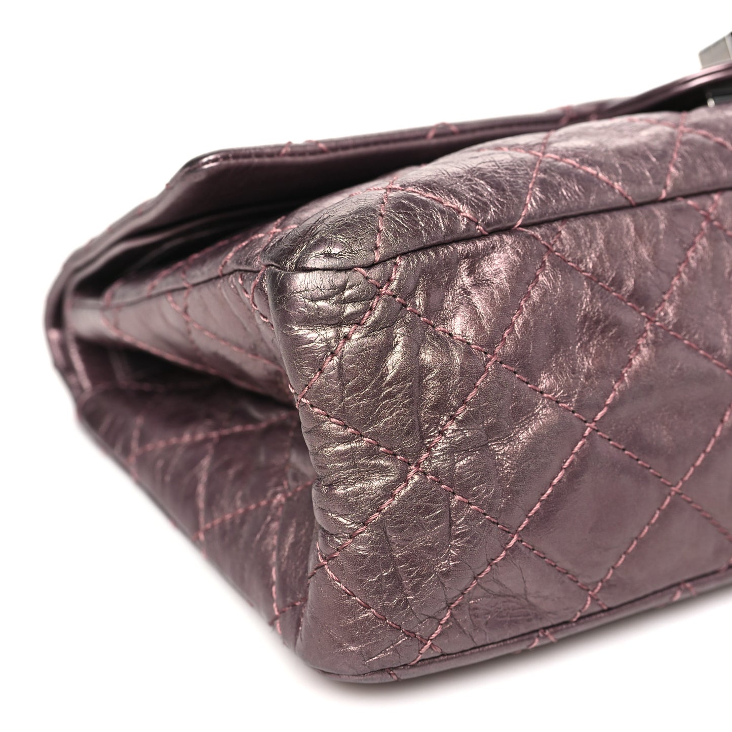 Metallic Aged Calfskin Quilted 2.55 Reissue 226 Flap Rose Fonce