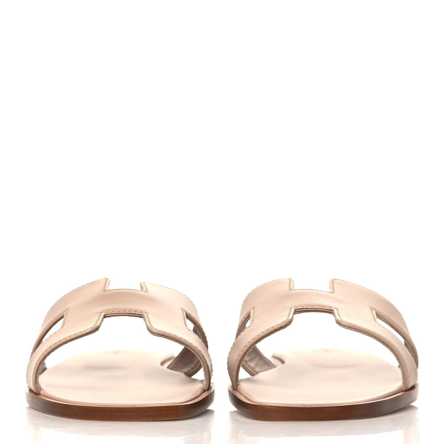 Box Calfskin Oran Sandals 37 Beige Nude