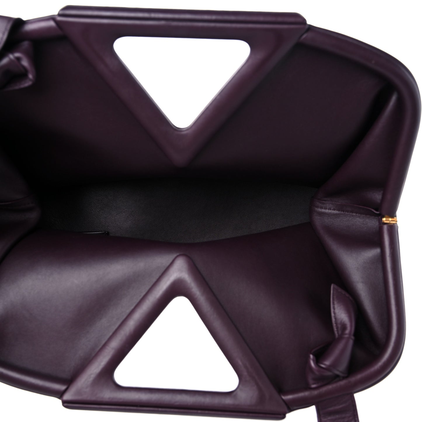 Calfskin Medium The Point Triangle Bag Grape