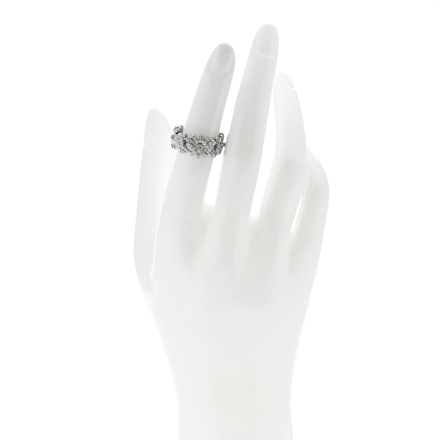 Platinum Diamond Schlumberger Daisy Ring 52 6