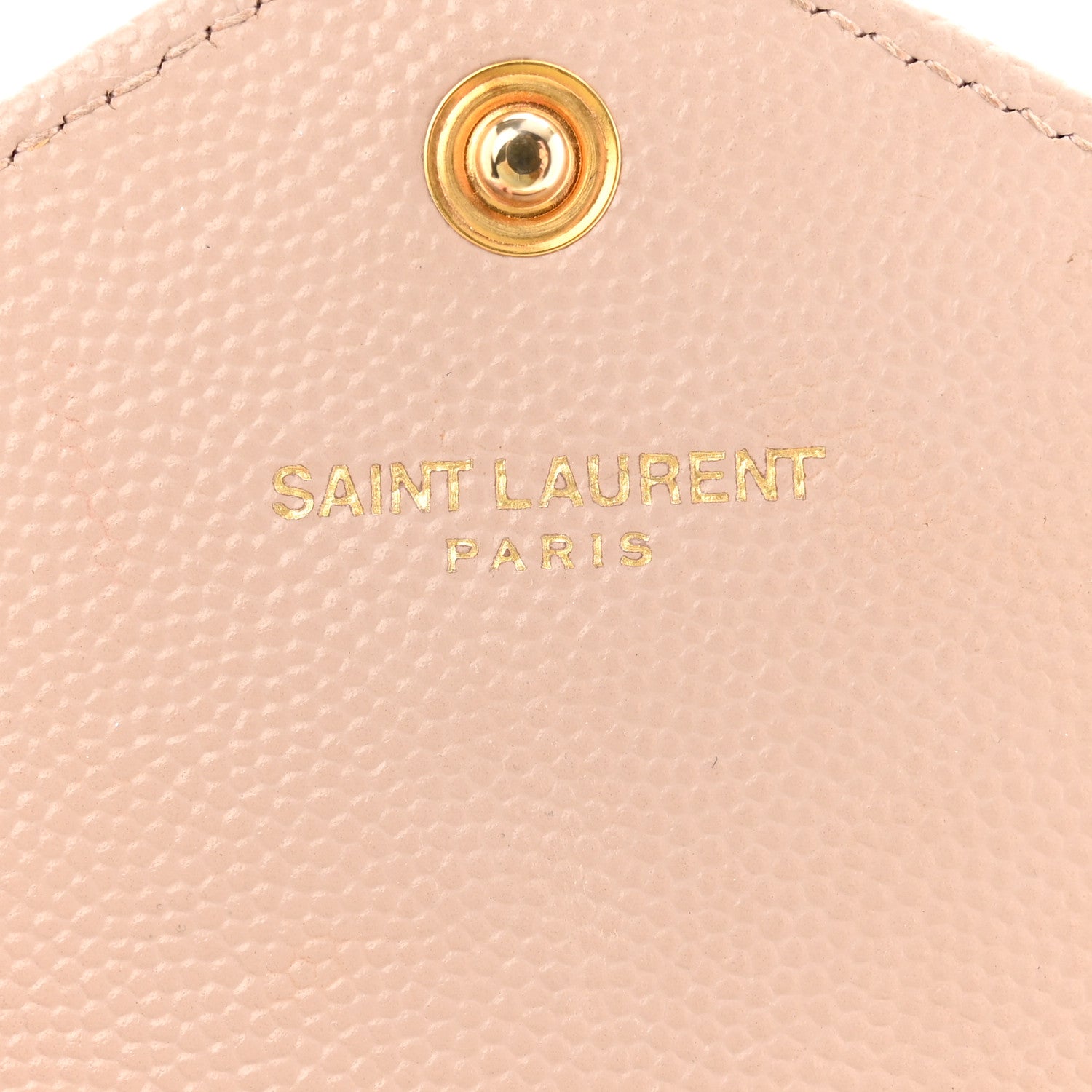 Saint Laurent Grain De Poudre Matelasse Chevron Monogram Envelope Chain Wallet Pale Pink 6 of 11
