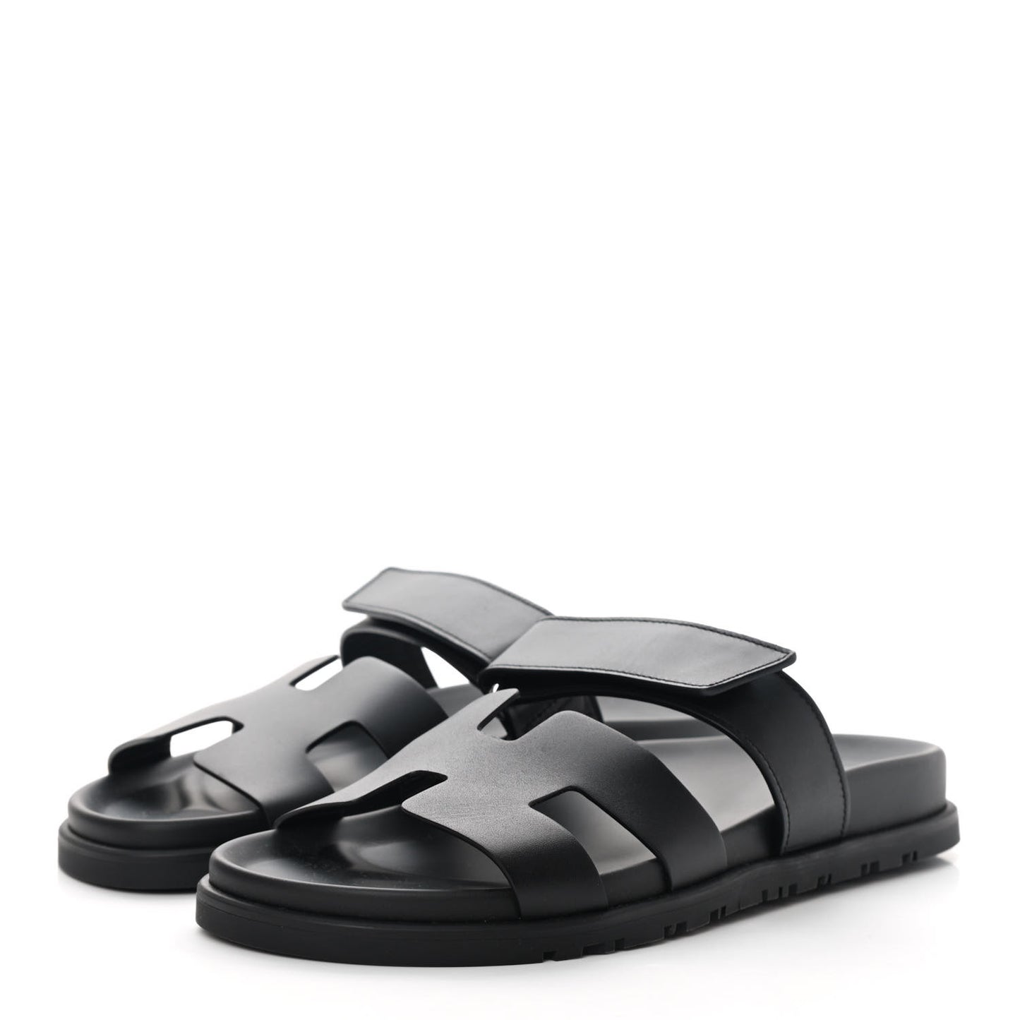 Calfskin Womens Chypre Sandals 37.5 Black