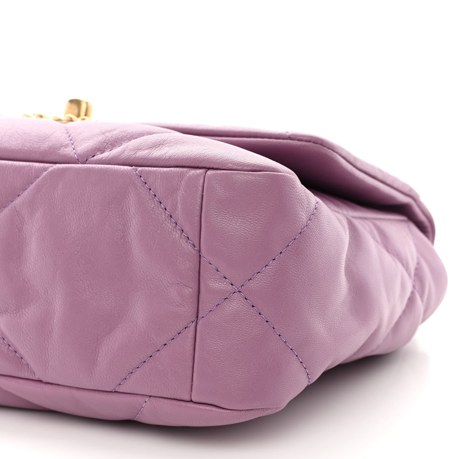 Chanel Lambskin Quilted Medium Chanel 19 Flap Light Purple 10 of 10